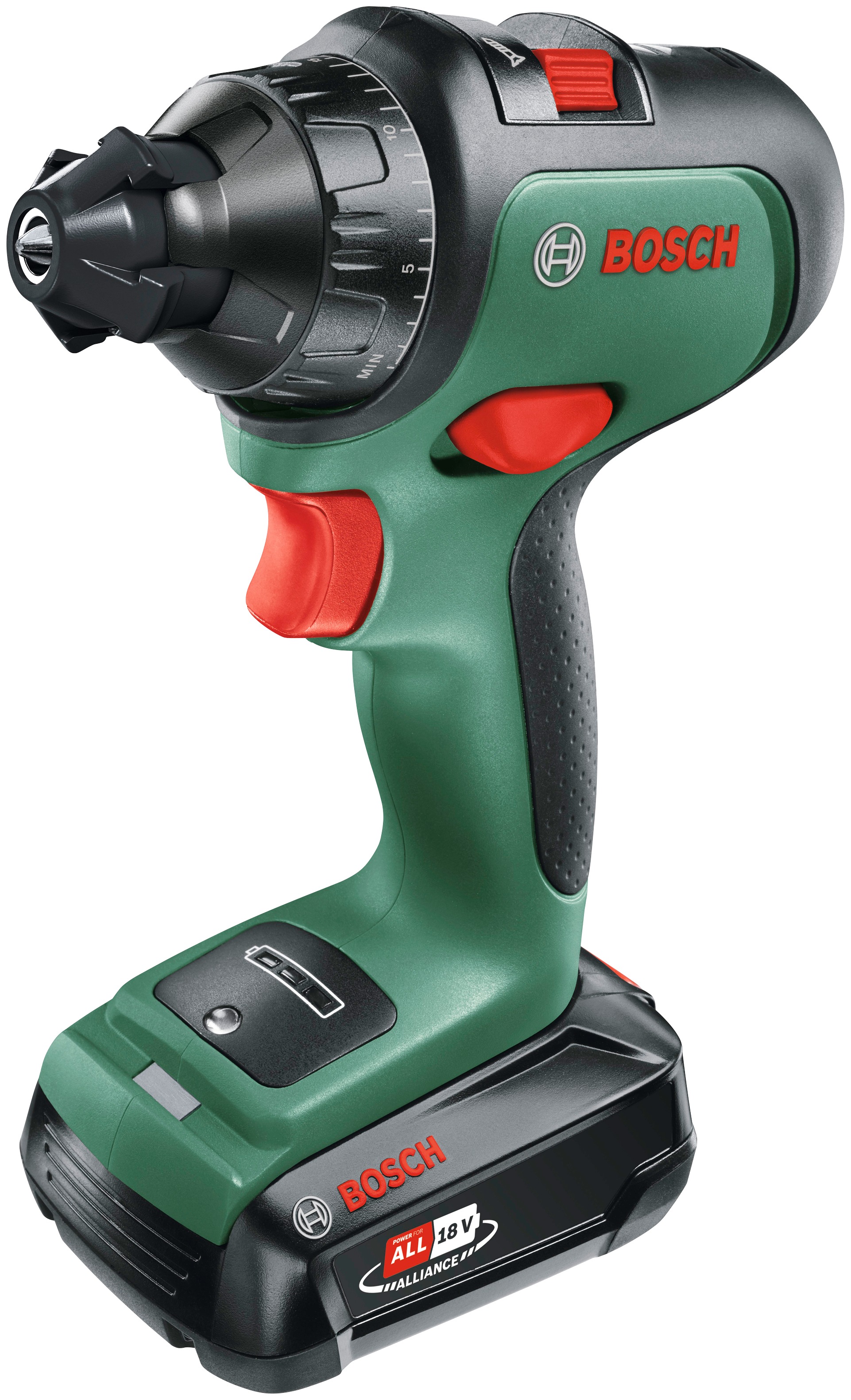 Bosch Home & Garden Akku-Schrauber »AdvancedDrill 18«, mit 18V Akku, Ladegerät, 3 Bohrfutteraufsätze und Koffer