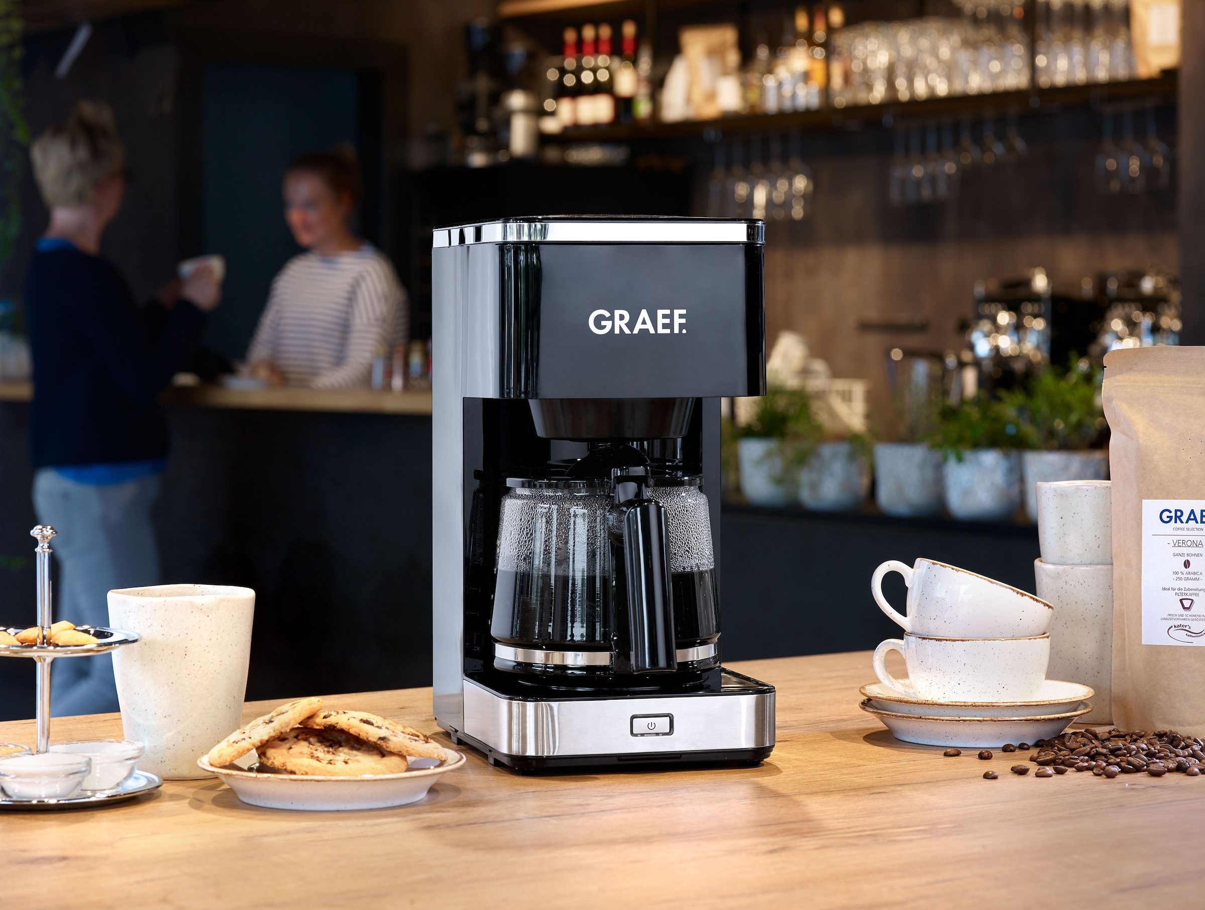 Graef Filterkaffeemaschine »FK 401« 1,25 l Kaffeekanne Papierfilter 1x4 mit Glaskanne, weiß