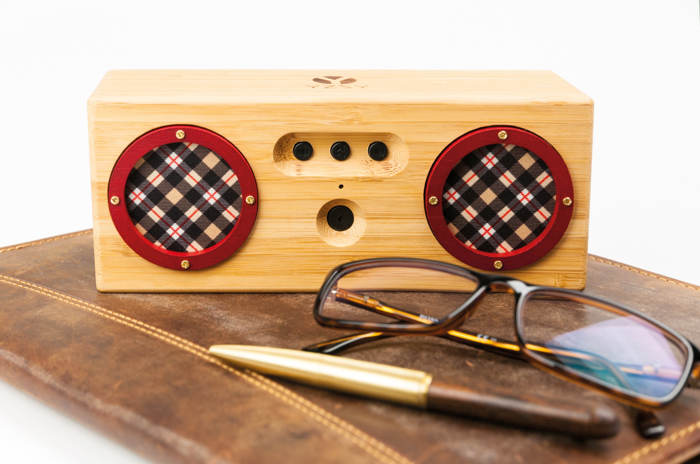 Tragbarer Bluetooth Lautsprecher Holz Bambus Bamboo Boxen »Aux...