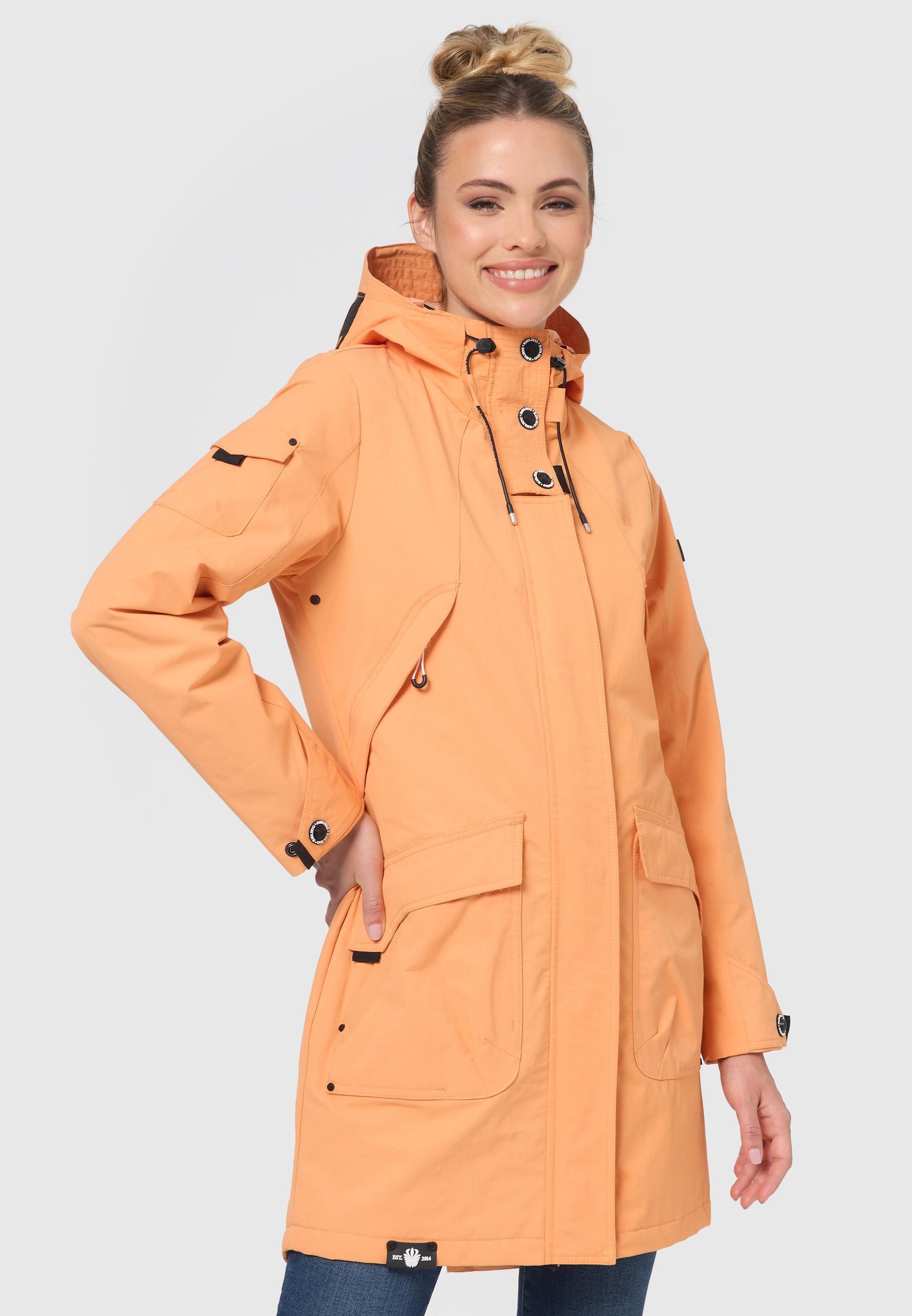 Navahoo Outdoorjacke »Übergangsjacke Pfefferschote«, mit Kapuze, moderne Damen Übergangsjacke mit Kapuze