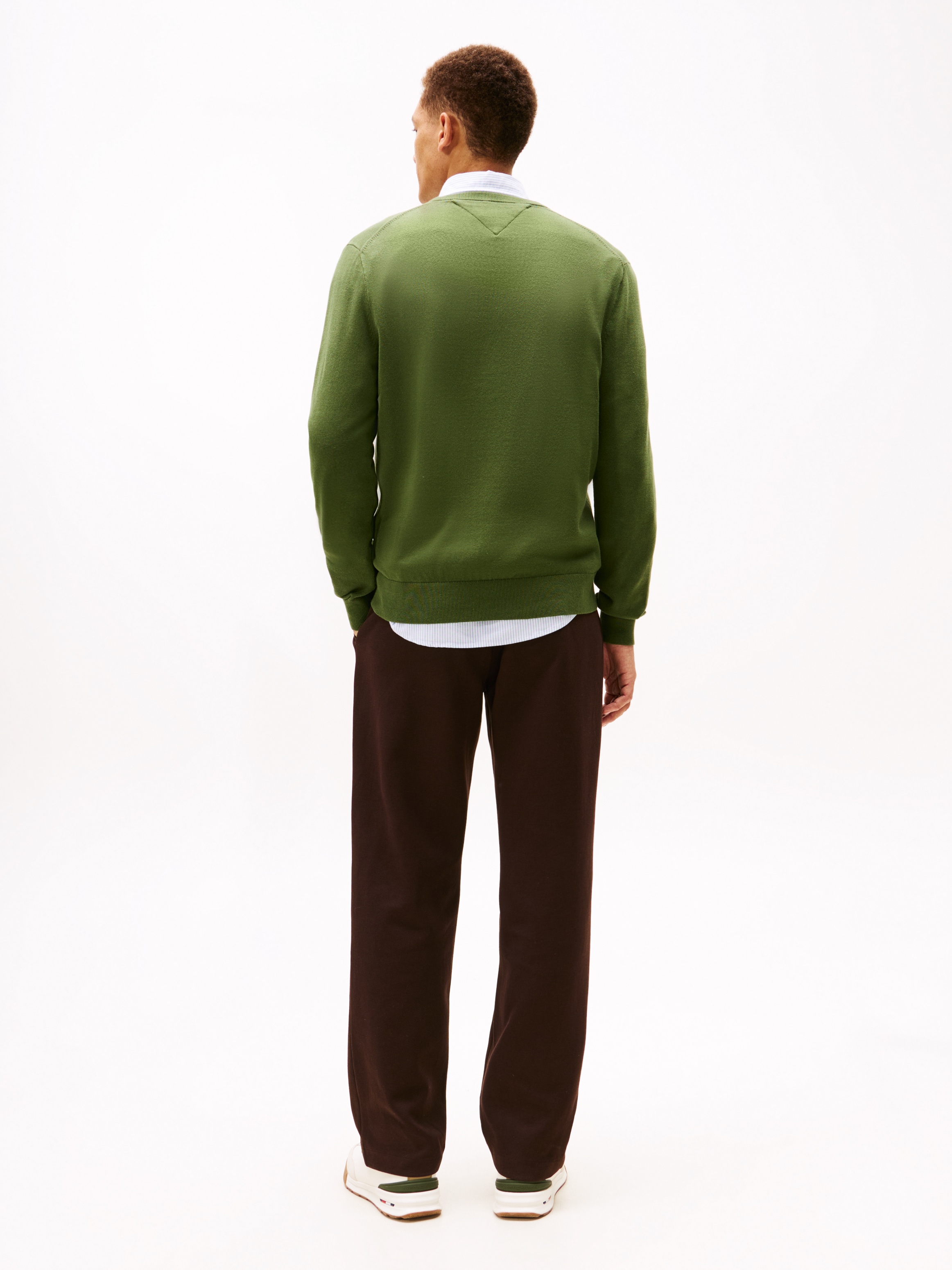 Tommy Hilfiger Rundhalspullover »ESSENTIAL COTTON« Crewneck Regular Fit Premium Mode