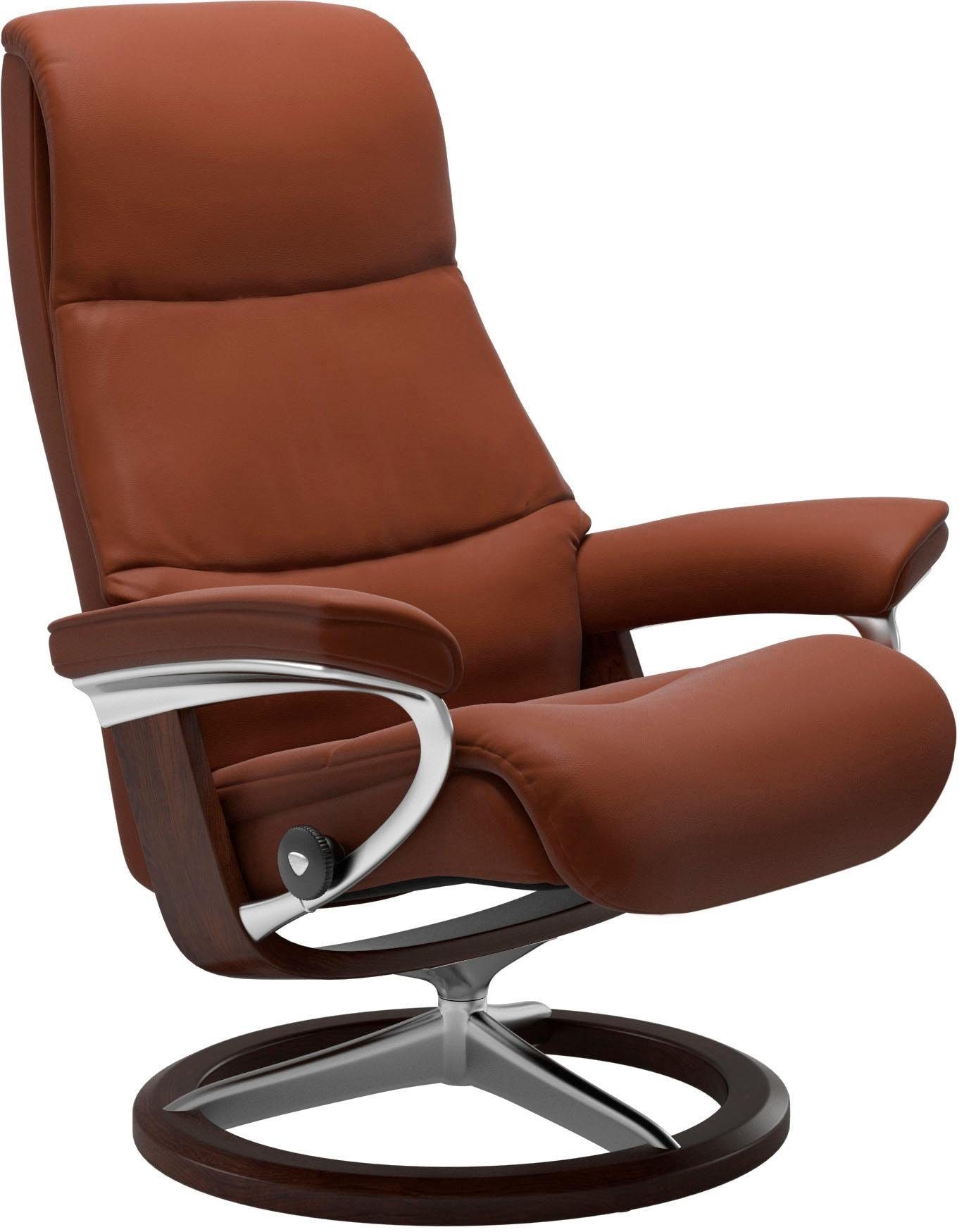 Stressless® Relaxsessel »View« Set, Relaxsessel mit Hocker,  mit Signature Base, Größe S,Gestell Braun