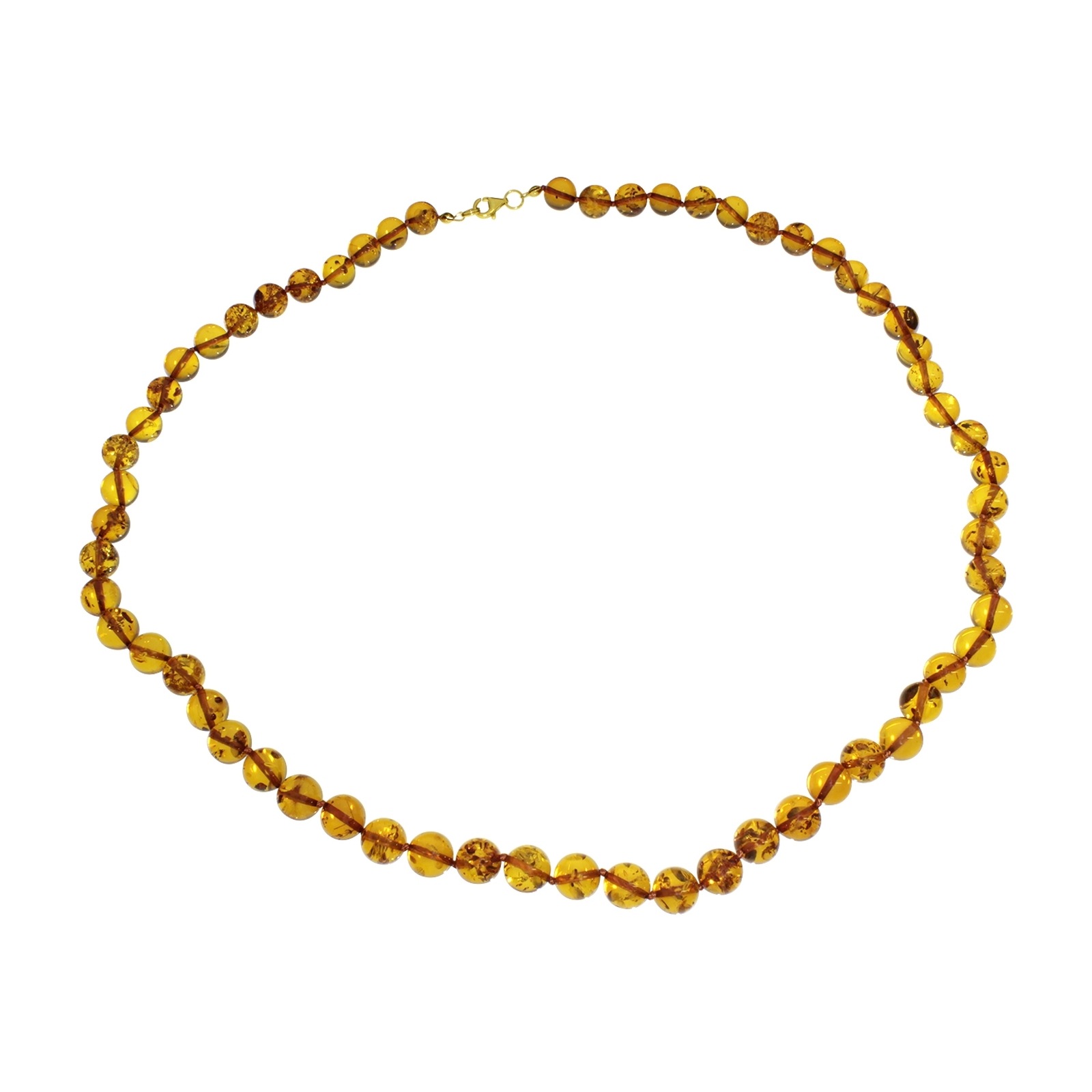 OSTSEE-SCHMUCK Kette ohne Anhänger »- Kugel 10 mm - Bernstein -,«