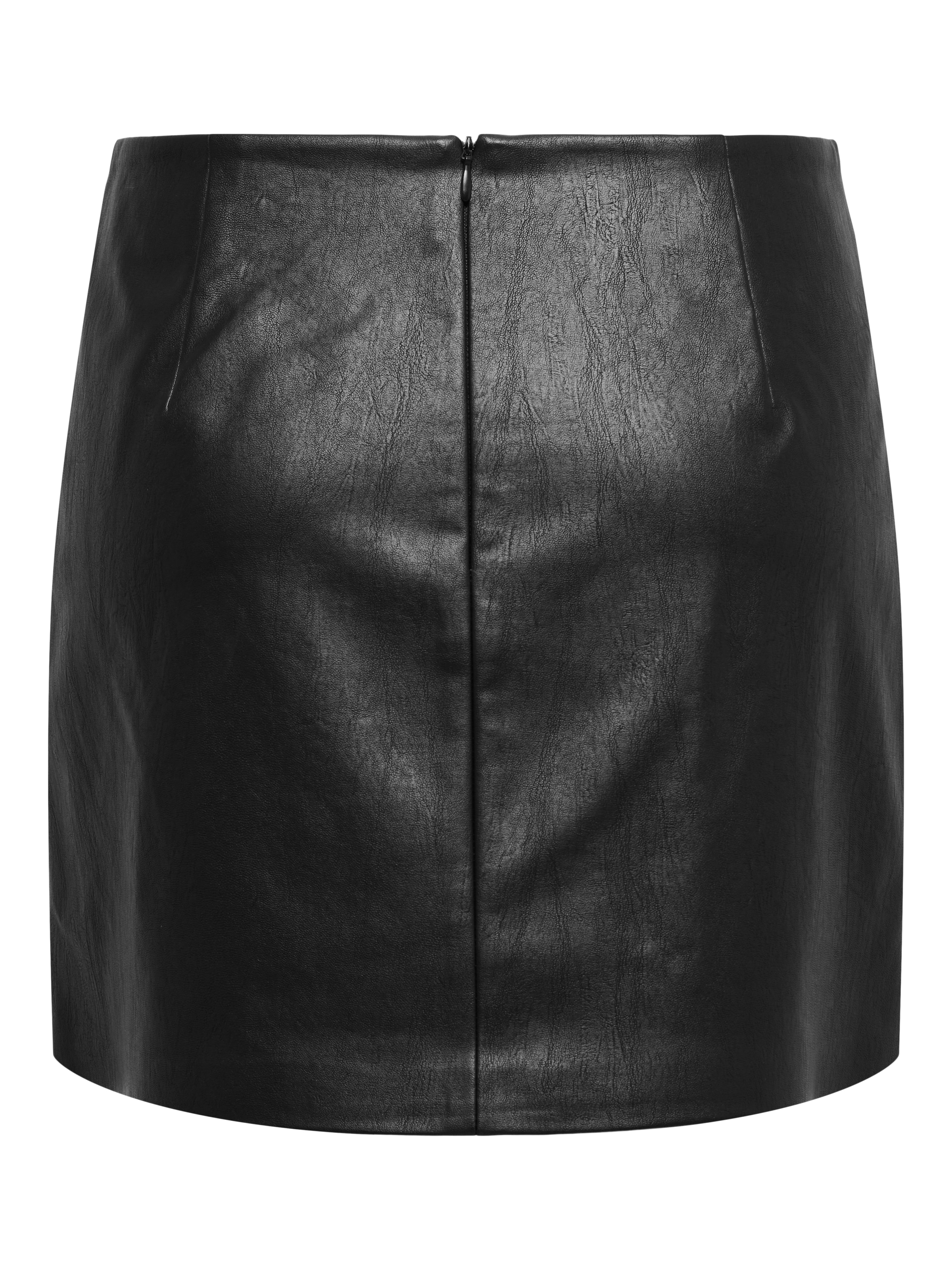 ONLY Lederimitatrock »ONLASTRIA FAUX LEATHER SHORT SKIRT OTW« mit Knopf Details, softes Lederimitat