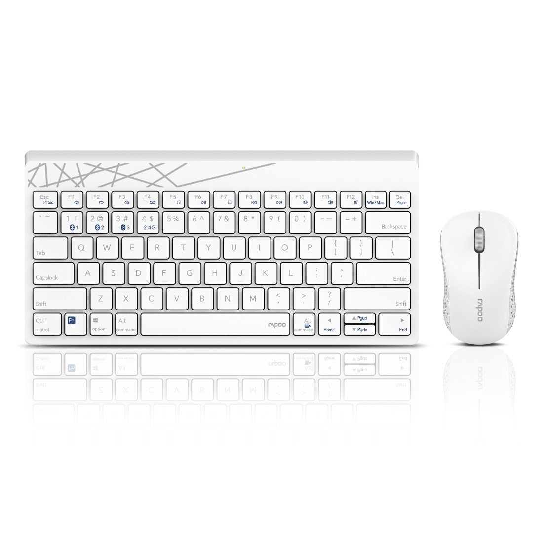 jetzt Tastatur-Maus-Set, Bluetooth, »8000M 1300 DPI« kaufen bei 2.4 kabelloses OTTO Maus-Set GHz, und Tastatur- Rapoo