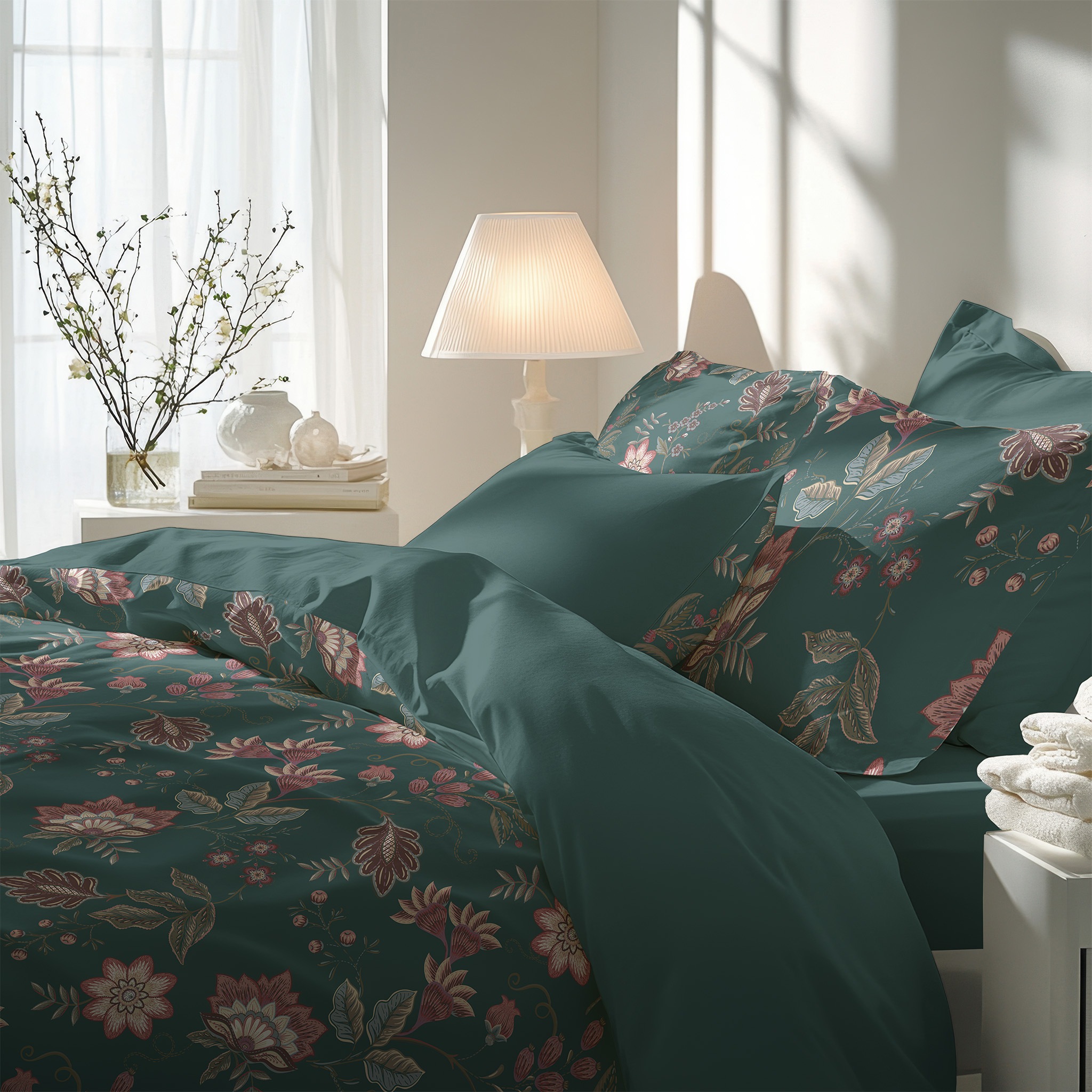 Florella Wendebettwäsche »»Tamilli jaspis « Edel-Satin,  100% Baumwolle«