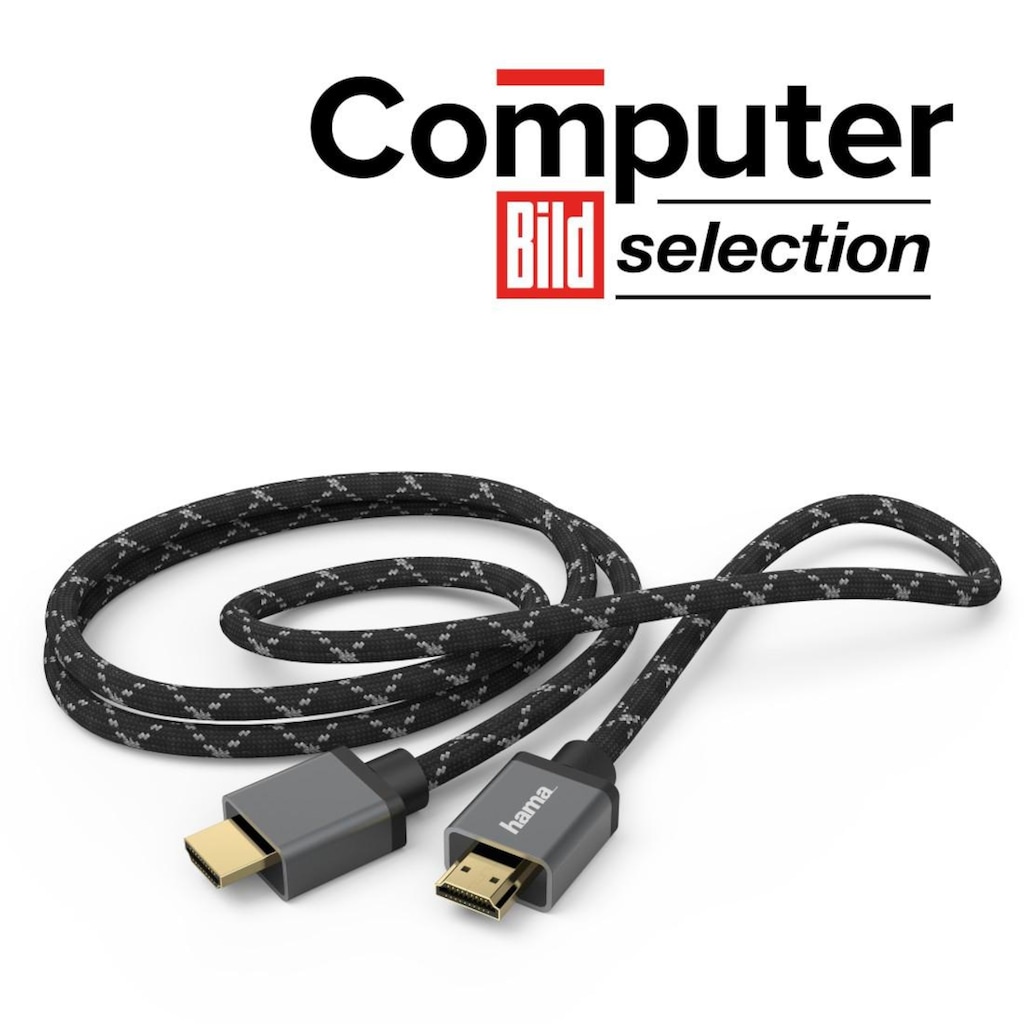 Hama HDMI-Kabel »Ultra High Speed HDMI™-Kabel Stecker-Stecker 8K Metall HDMI™-Kabel 2m«, 200 cm