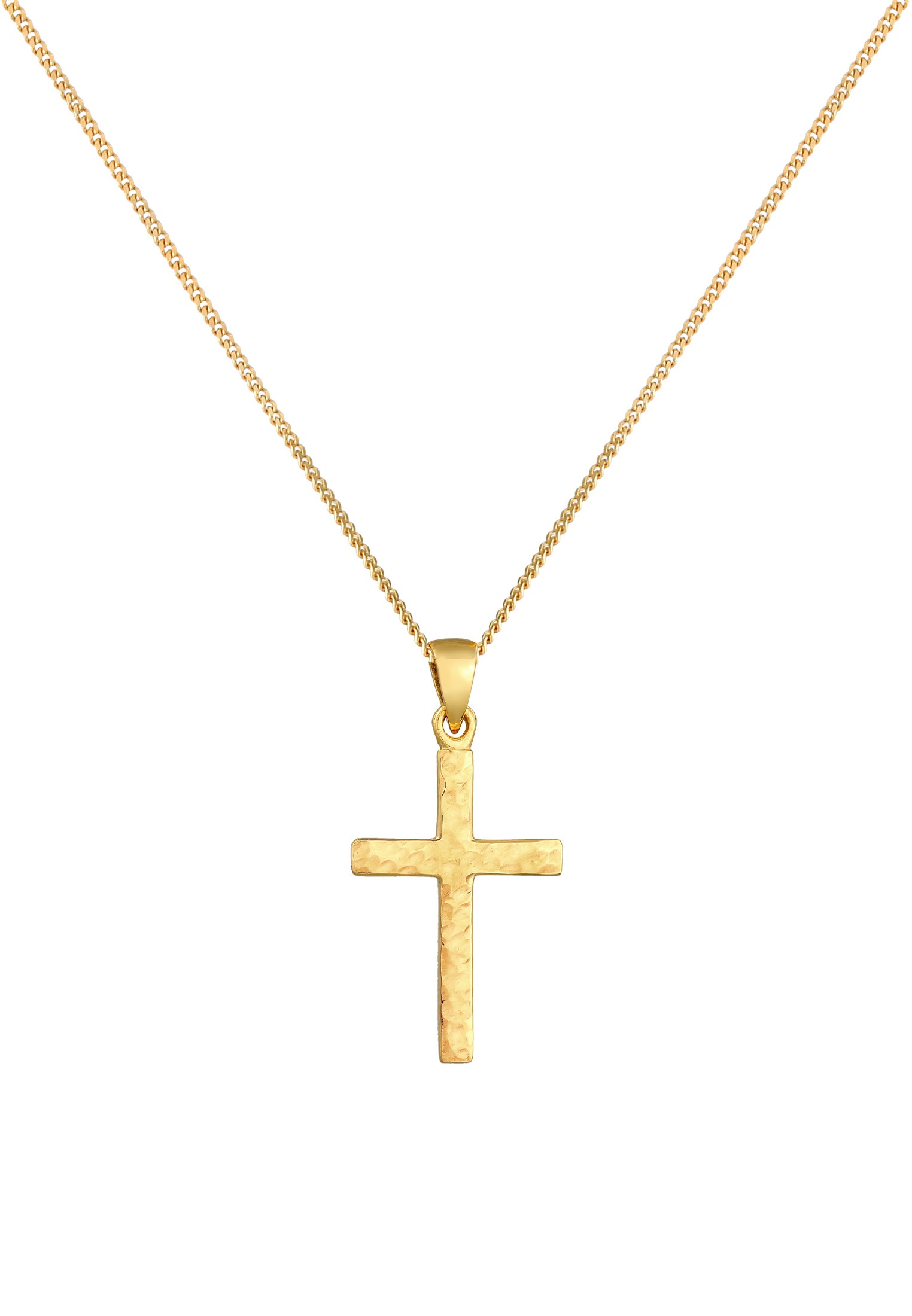 Elli Kette mit Anhänger »Halskette Kreuz Symbol Strukturiert 925 Silber«