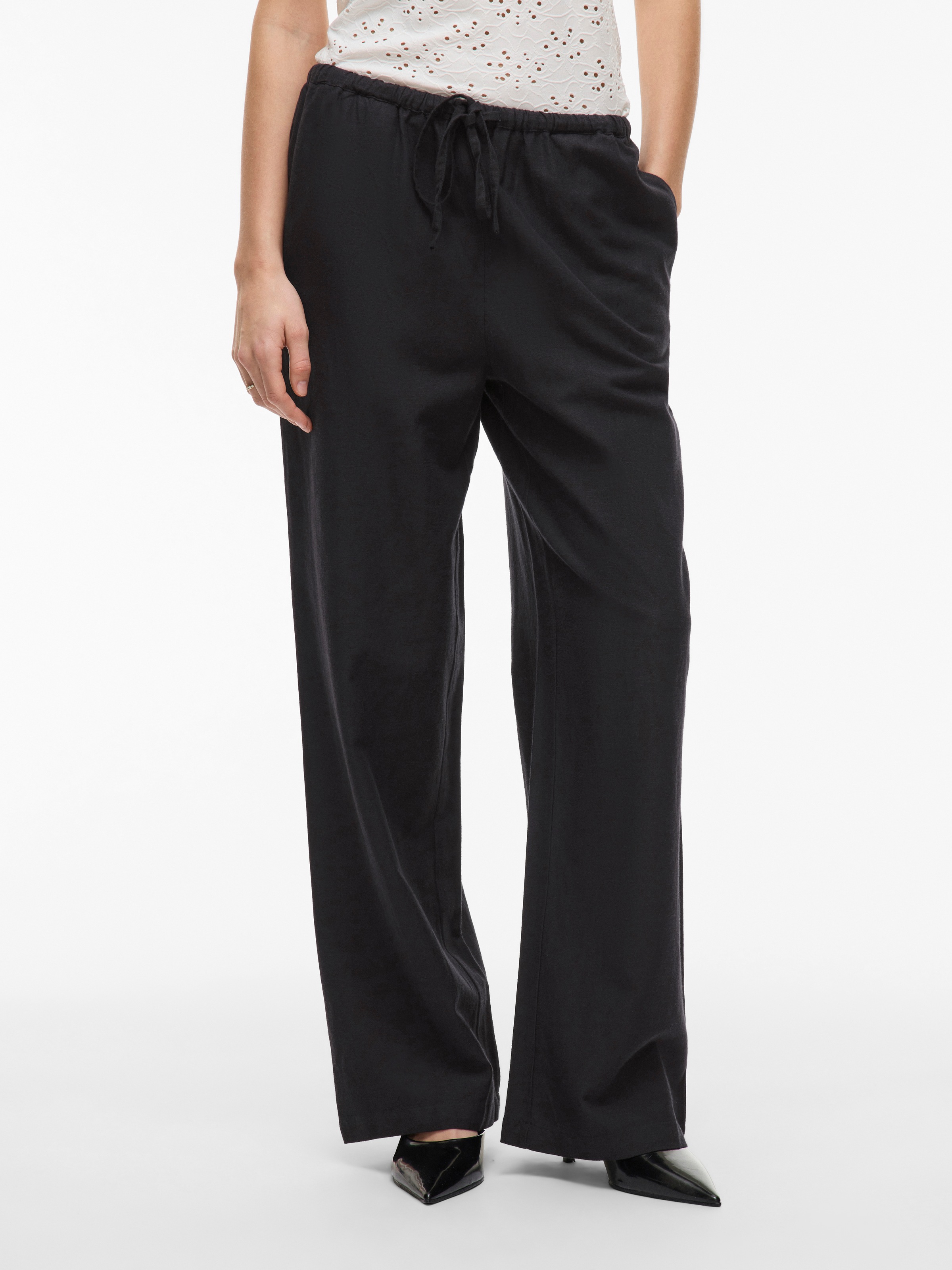 Vila Schlupfhose »VIPRISILLA RW PANTS - NOOS«  Sommerhose, mit Leinen