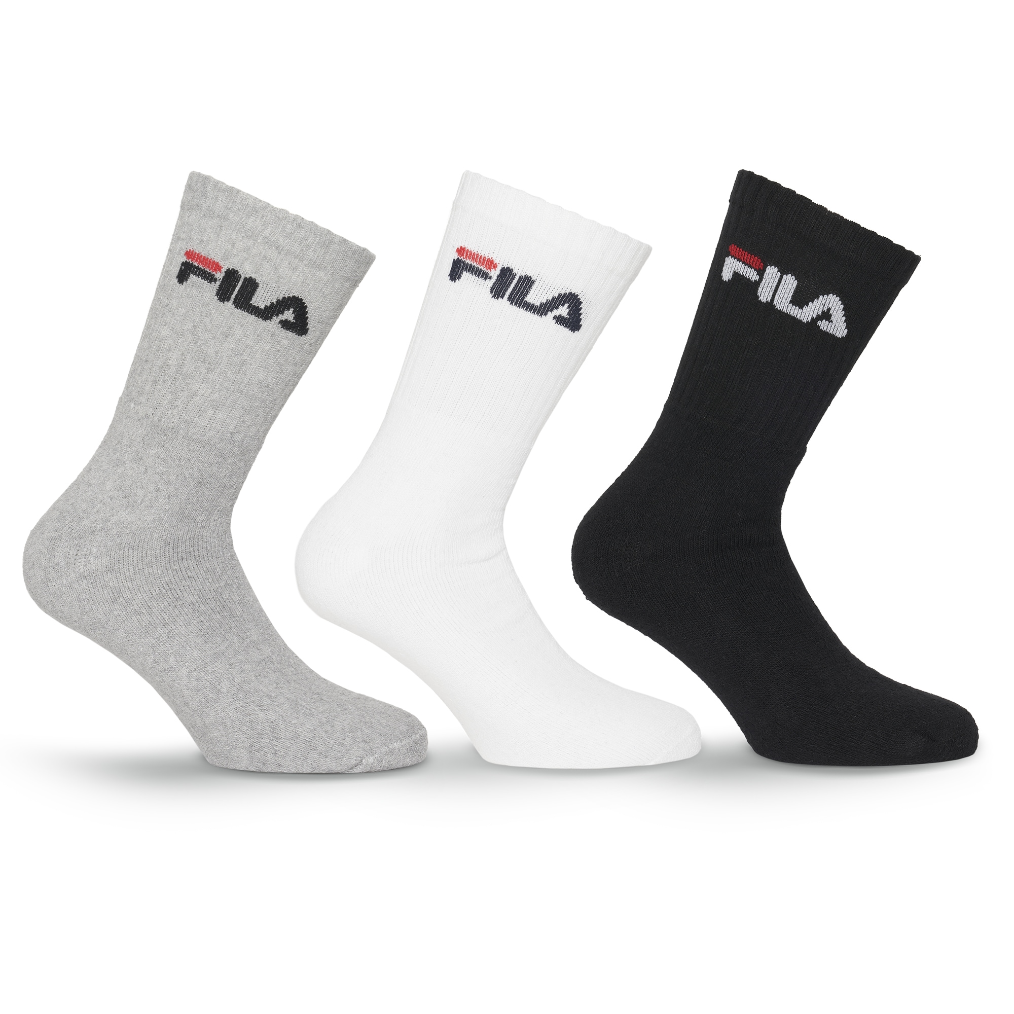 Fila Tennissocken »UNISEX CREW TENNIS FULL TERRY SOCKS« 3 Stk. tlg. mit verstärkten Belastungszonen,