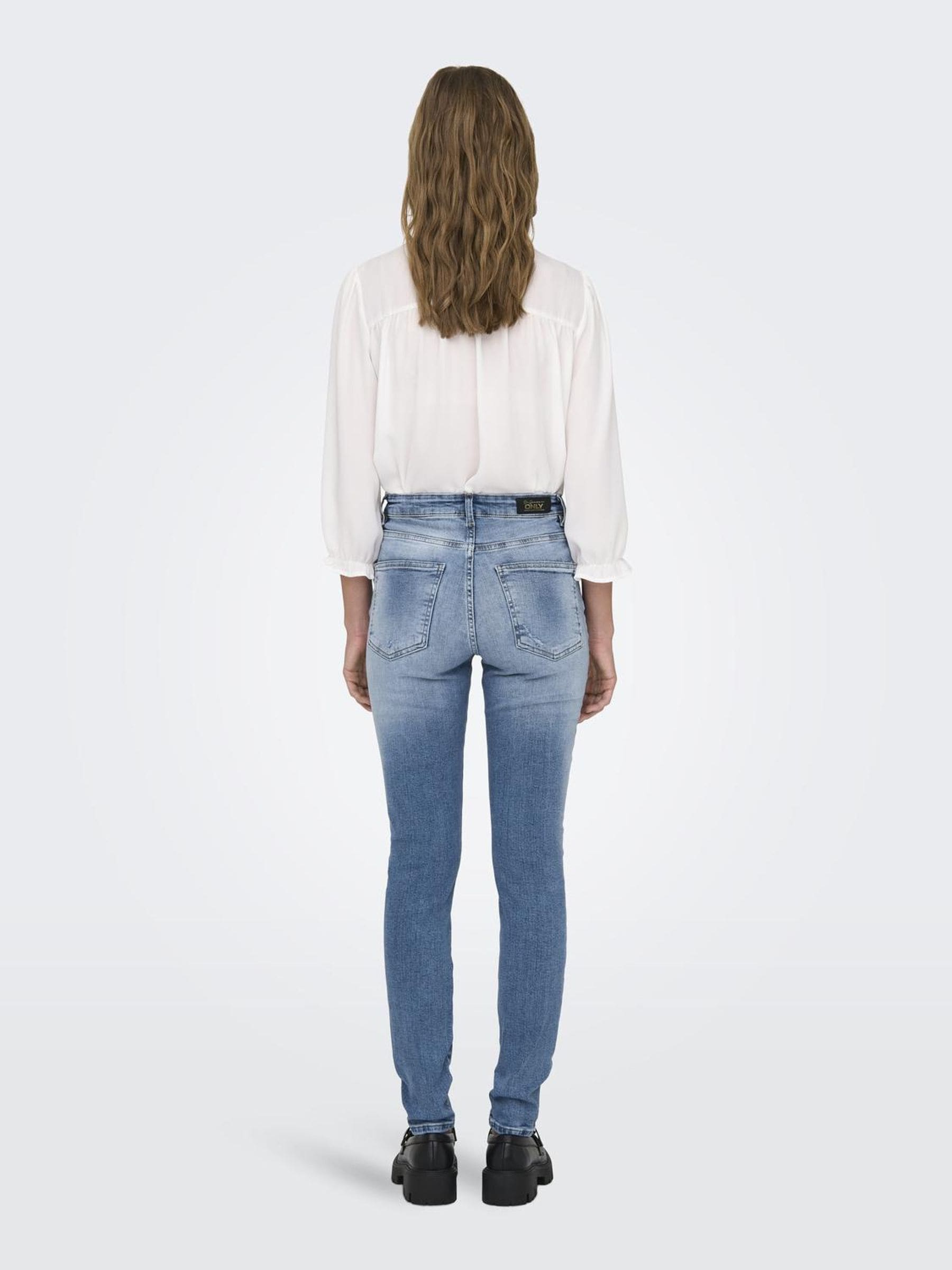 ONLY Skinny-fit-Jeans »ONLFOREVER ICON HW SK LAK DNM GEN476NOOS« mit Destroyed Effekt