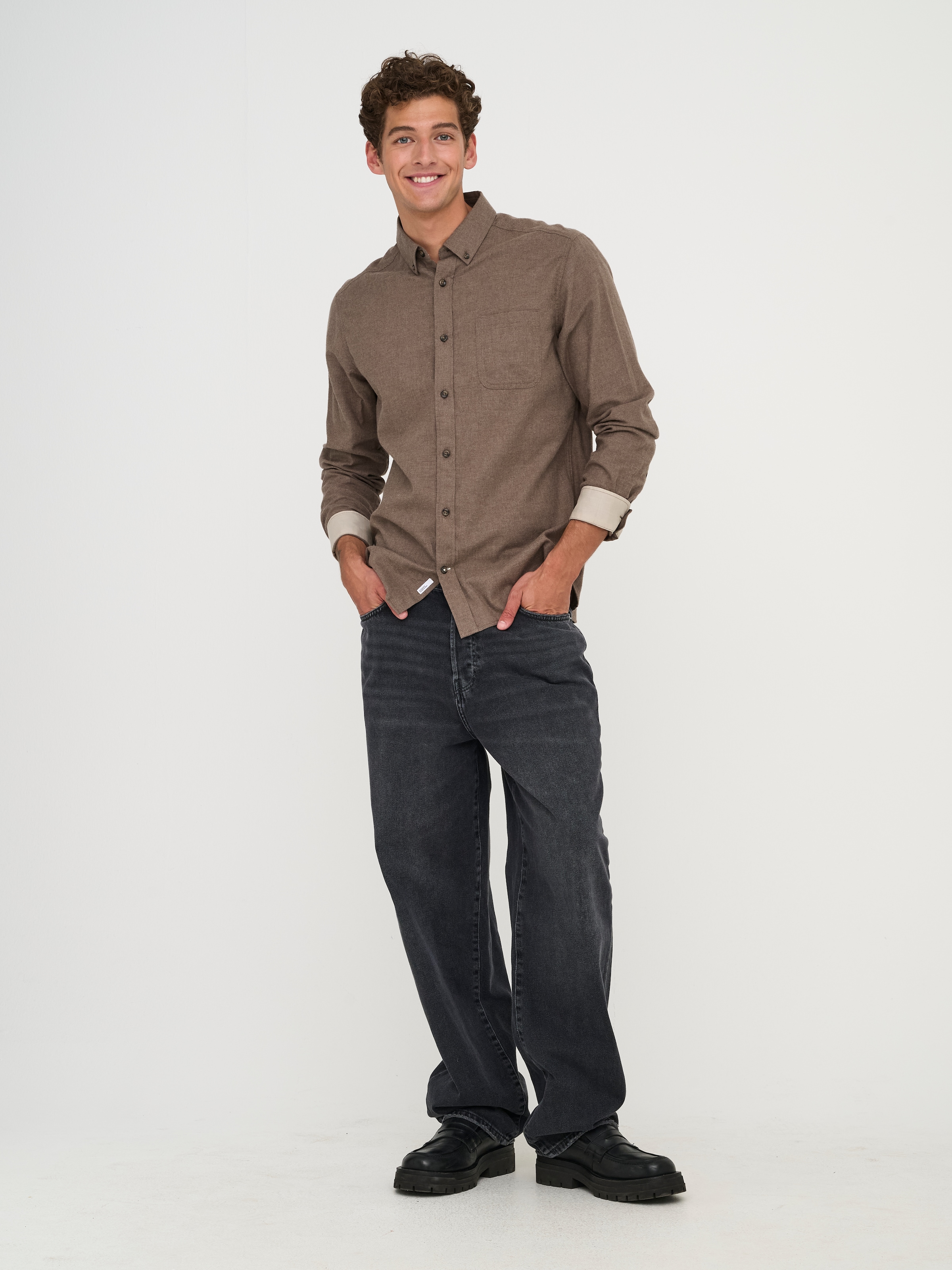ONLY & SONS Langarmhemd »ONSROAD LIFE REG MELANGE LS SHIRT NOOS«