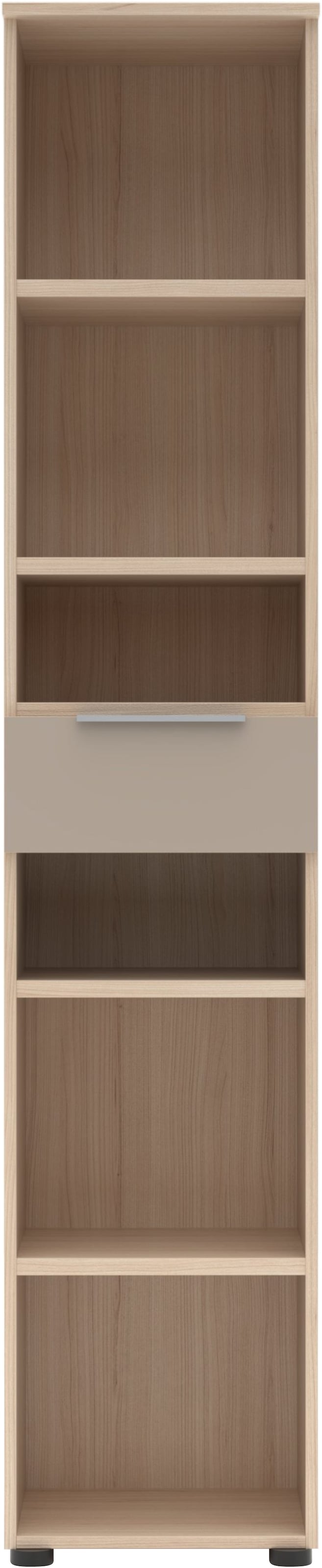 Innostyle Aktenregal »Büroregal Santorin, 40x 198x 38 cm (B/H/T)« 1 Stk. tlg. 1 Schubkasten, 6 offene Fächer, Softclose, Metallgriff