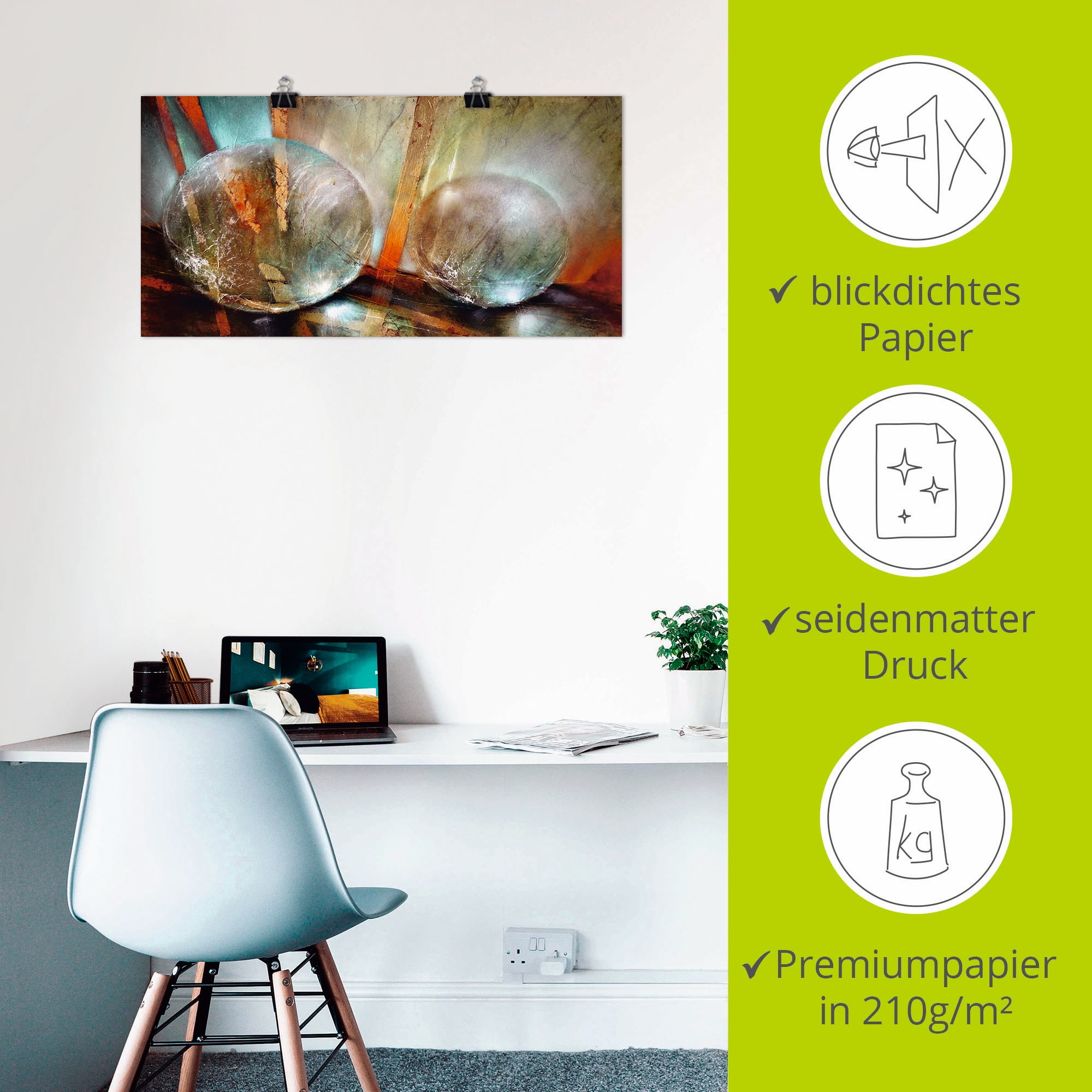 Artland Wandbild »Lichtfänger«, Gegenstandslos, (1 St.), als Leinwandbild, Poster in verschied. Größen