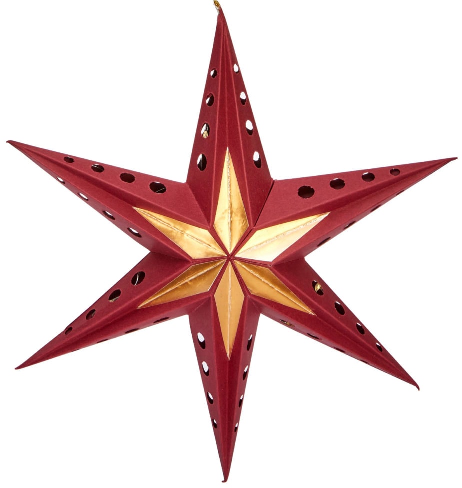 Zacken, bei Schneider LED rot cm, mit ca. OTTO 6 Weihnachtsdeko »Weihnachtsstern«, Papierstern Durchmesser 60 Stern