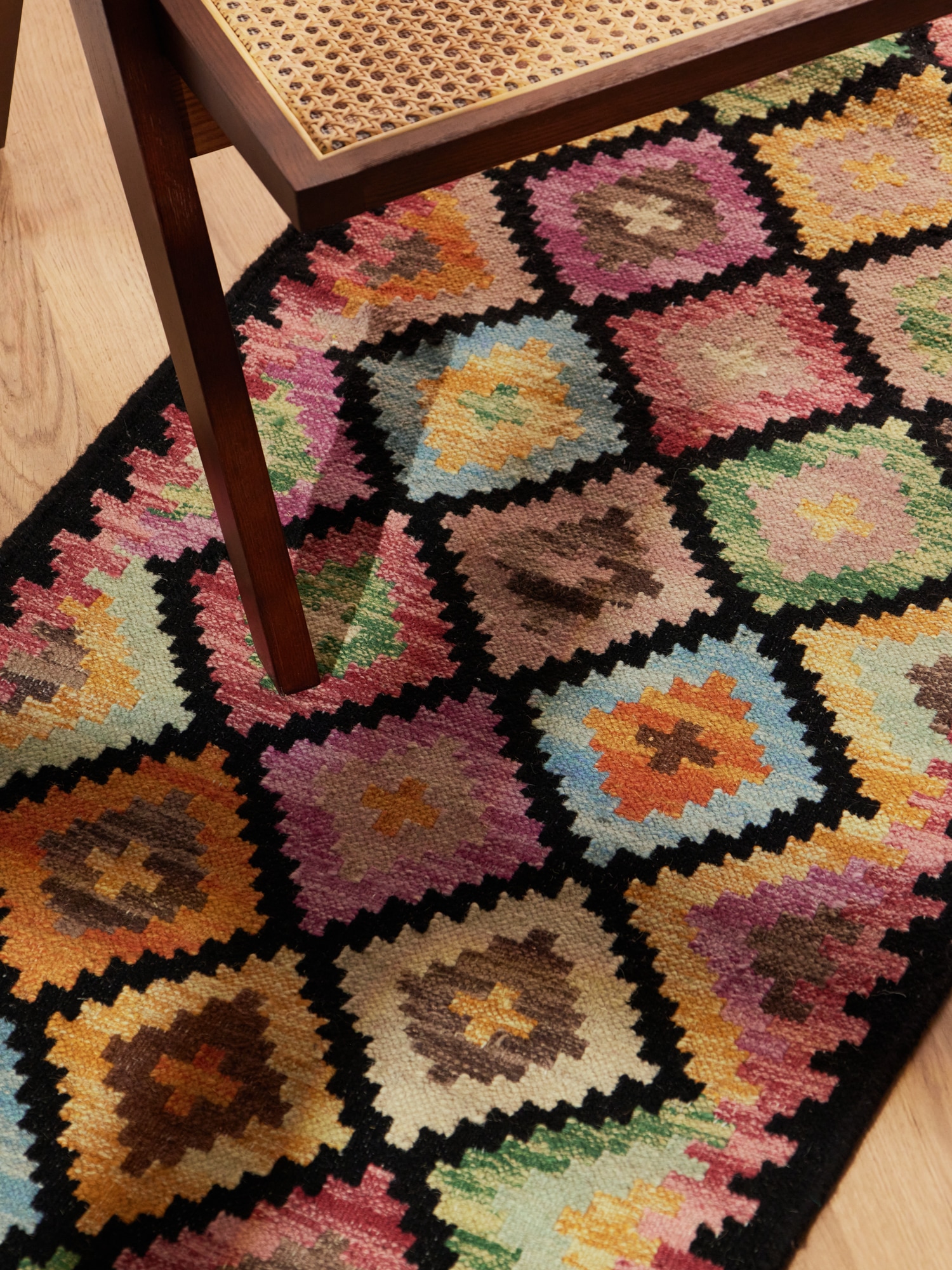 HANSE Home Teppich »Kelim Zara«, rechteckig, 3 mm Höhe, Wolle, Baumwolle, Natur, Handgewebt, orientalisch, Boho, traditionell