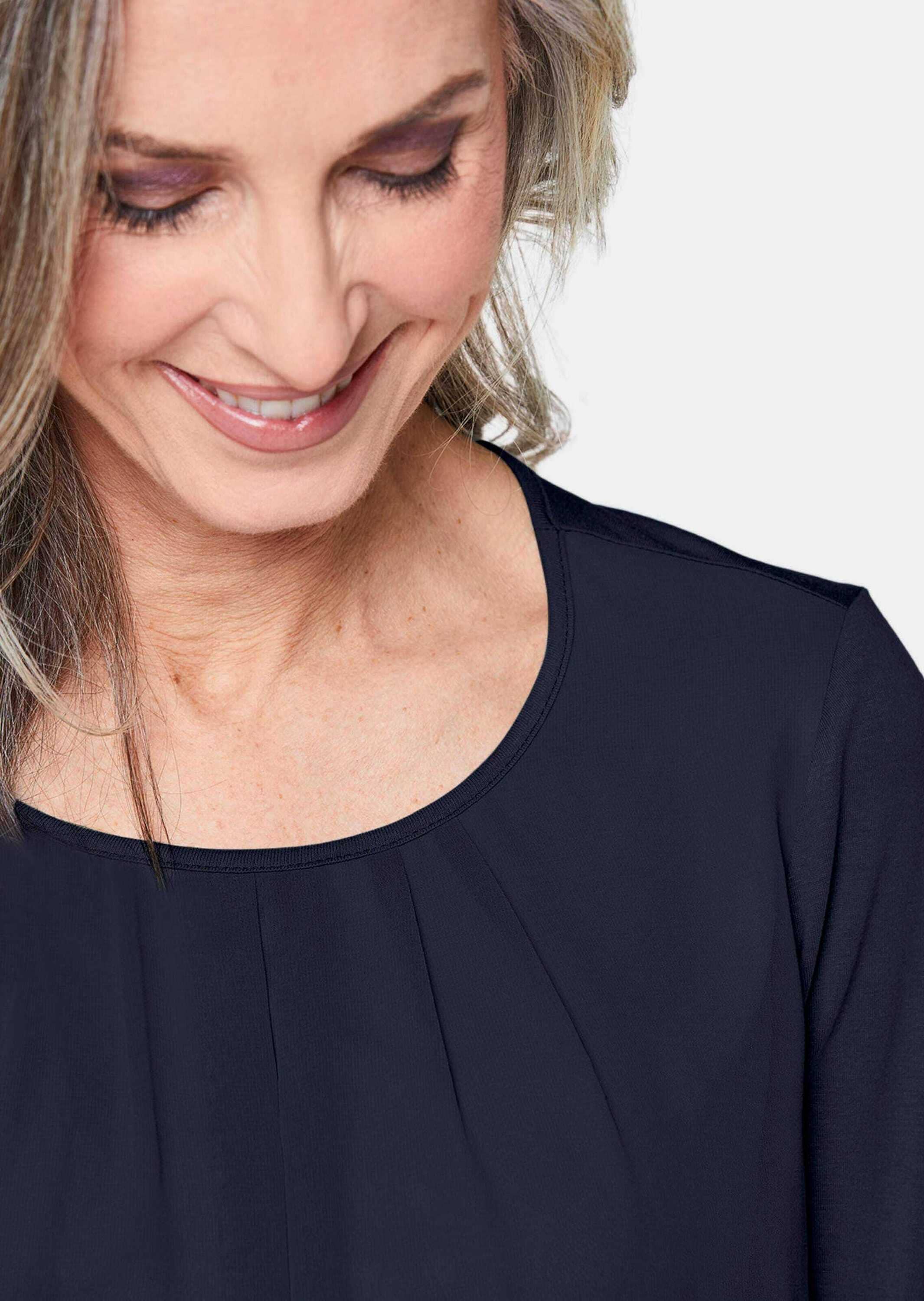 GOLDNER Kurzarmbluse »Blusenshirt Gepflegtes Shirt in eleganter Blusen-Optik«