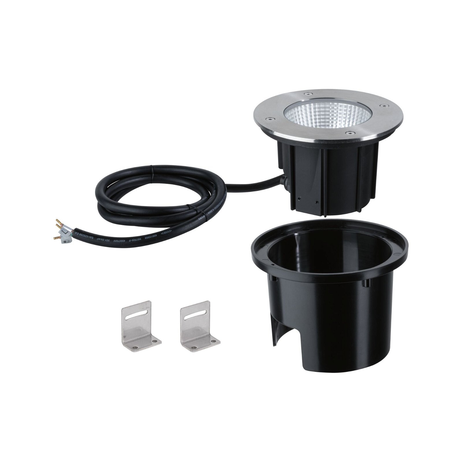 Paulmann LED Einbauleuchte »DureaIP67 rund 153mm 3000K 8W 530lm 230V Edelstahl Metall«, 1 flammig, Bodeneinbauleuchte