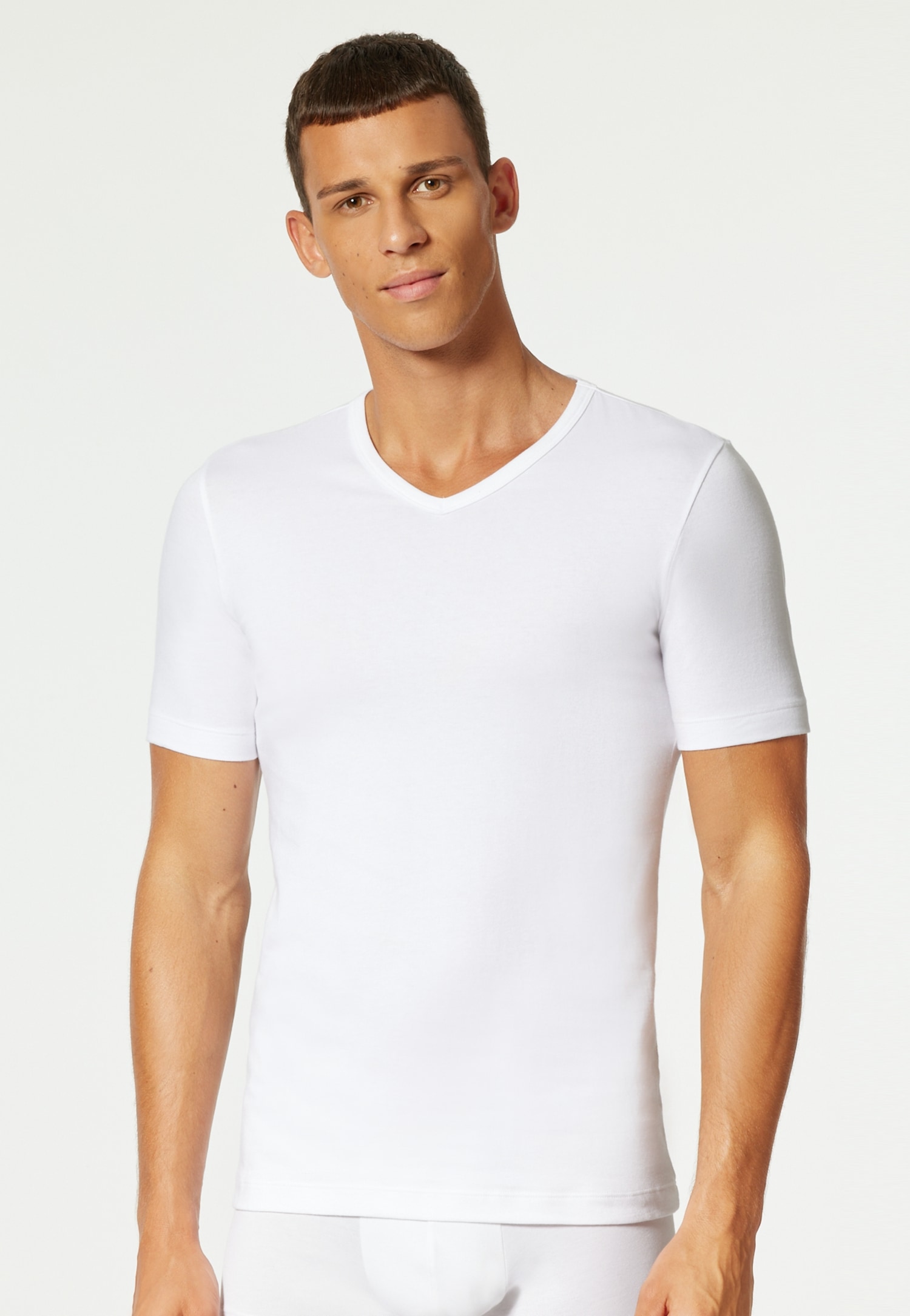 uncover by SCHIESSER V-Shirt »Uncover Cotton« 2er Pack,  V-Neck, Kurzarm, Multipack, Cotton-Mix, elastisch
