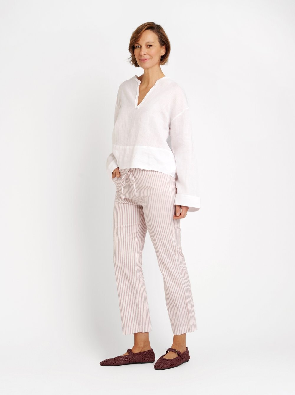 Relaxed Culotte »Scarlet Wide 3/4«  aus Seersucker