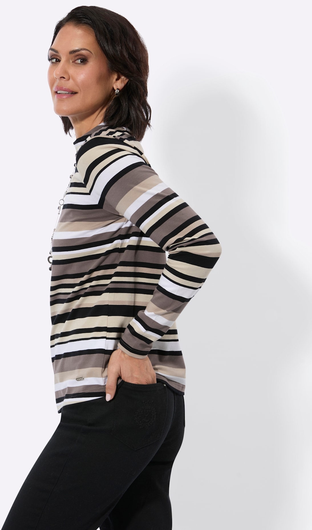 Casual Looks Langarmshirt »Stehkragen-Shirt« 1