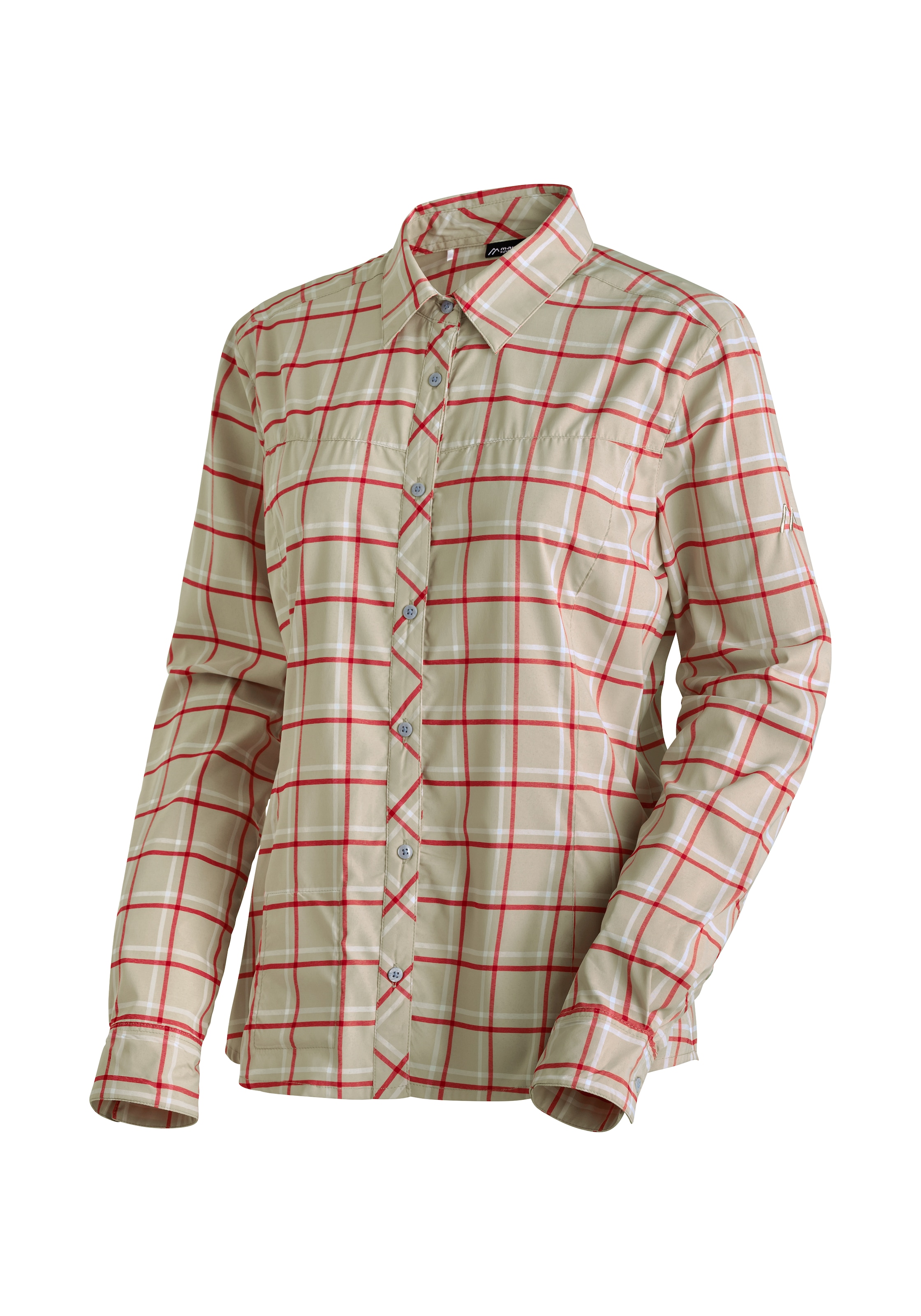 Maier Sports Funktionsbluse »Kendra L/S W« Damen Bluse, leichte Langarmbluse, Blusen-Shirt, Karobluse, Reg Fit