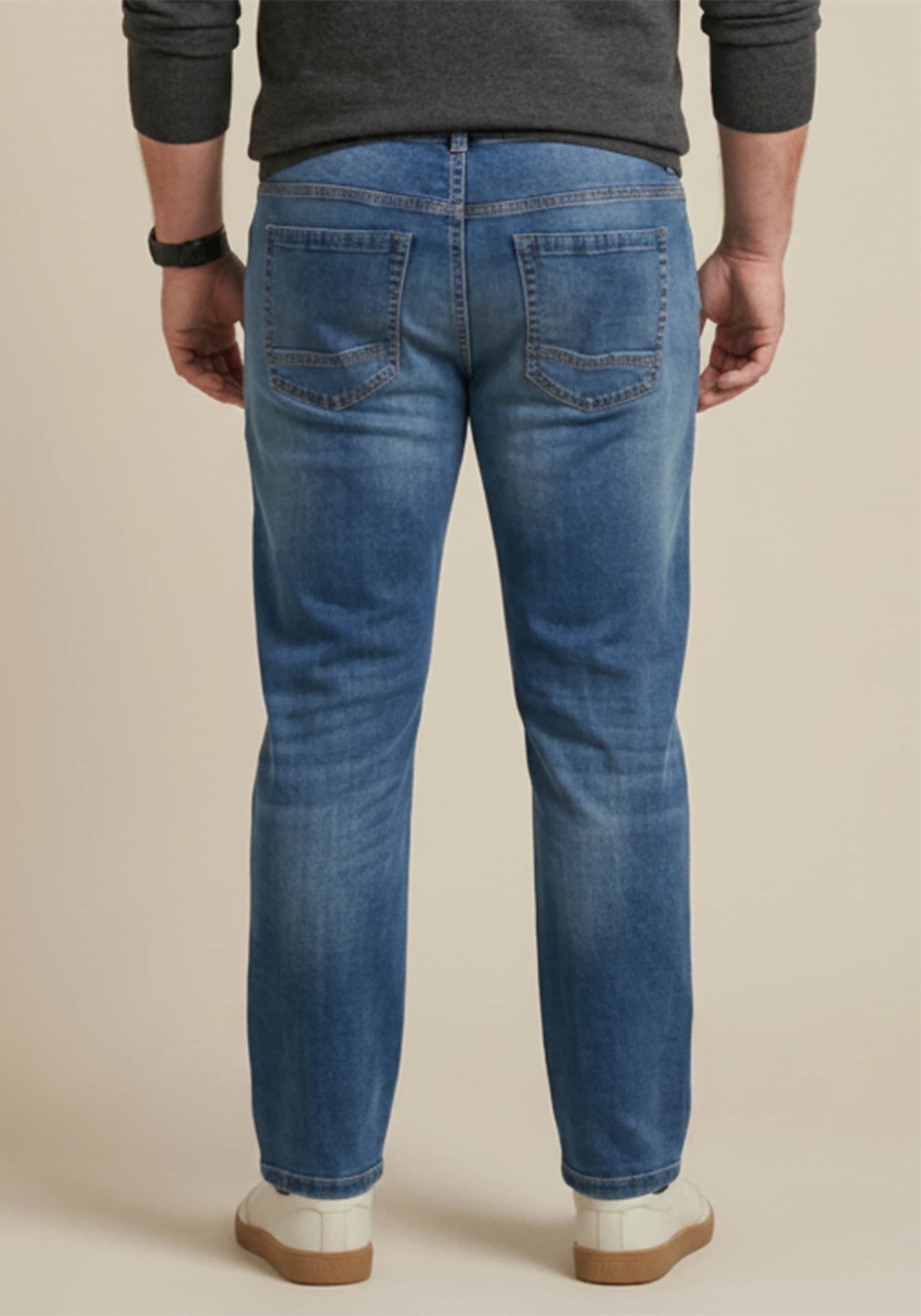 Man's World Plus Gerade Jeans »Große Größen, straight fit« mit Knopf- und Reißverschluss, Straight-Fit, gerader Beinverlauf
