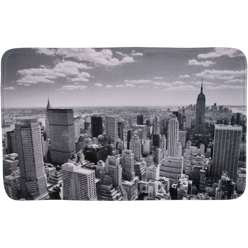 Sanilo Badematte »Skyline New York«, Höhe 15 mm, schnell trocknend