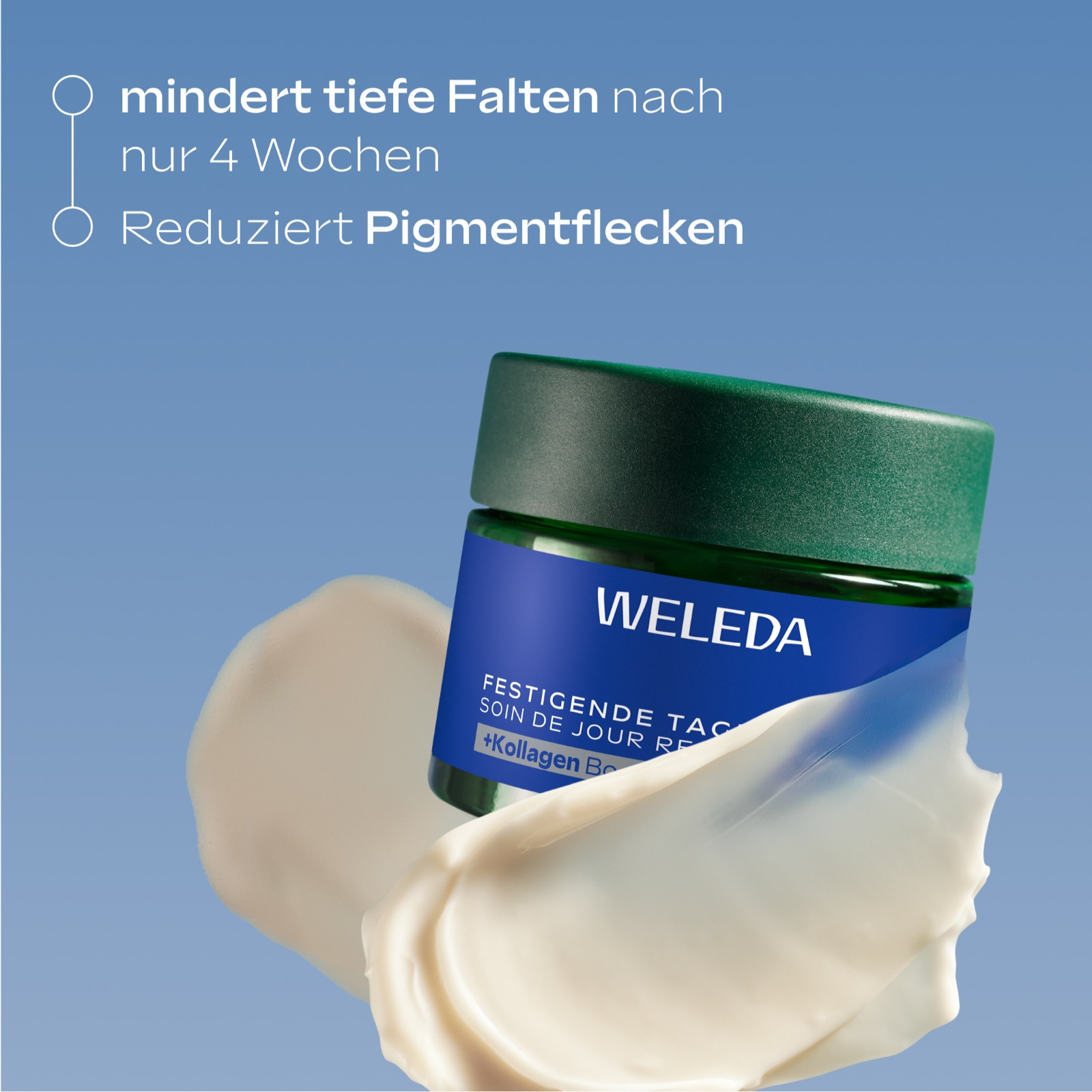 WELEDA Tagescreme »FESTIGENDE TAGEPFLEGE BLAUER EINZIAN & EDELWEISS« mindert tiefe Falten & Pigmentflecken, steigert den Kollagengehalt