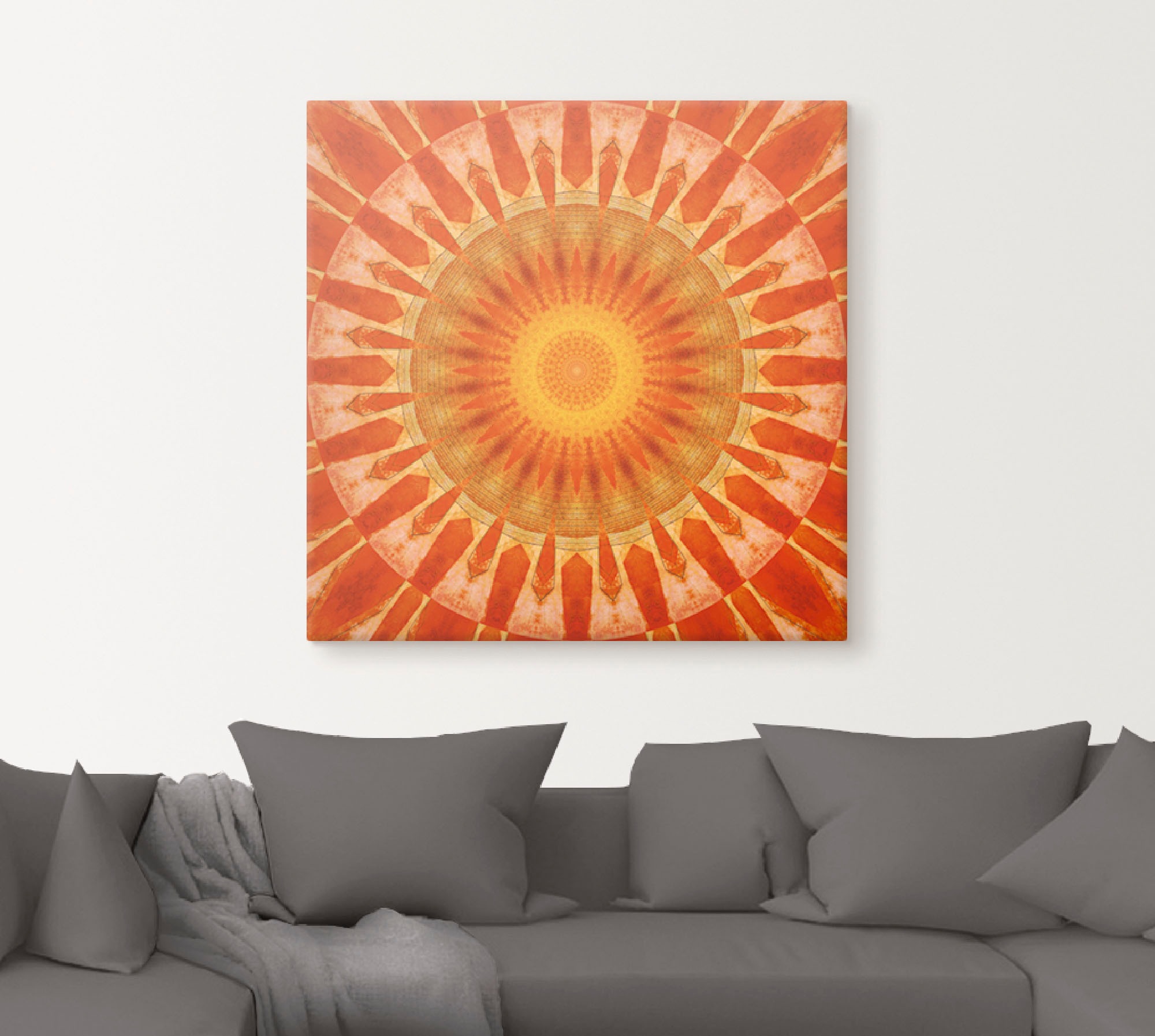 Artland Wandbild »Mandala Sonnenuntergang«, klassische Fantasie, (1 St.), als Leinwandbild, Poster in verschied. Größen