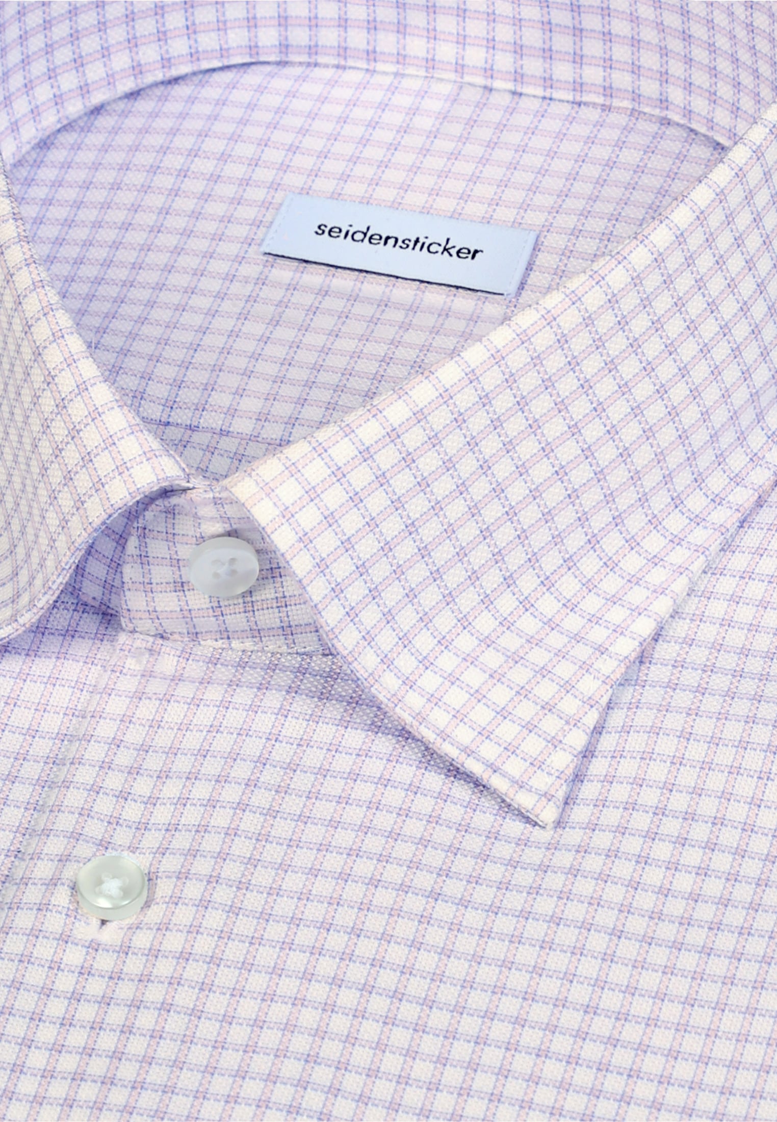 seidensticker Businesshemd »Schwarze Rose« Comfort 1/2 Covered-Button-Down-Kragen Karo