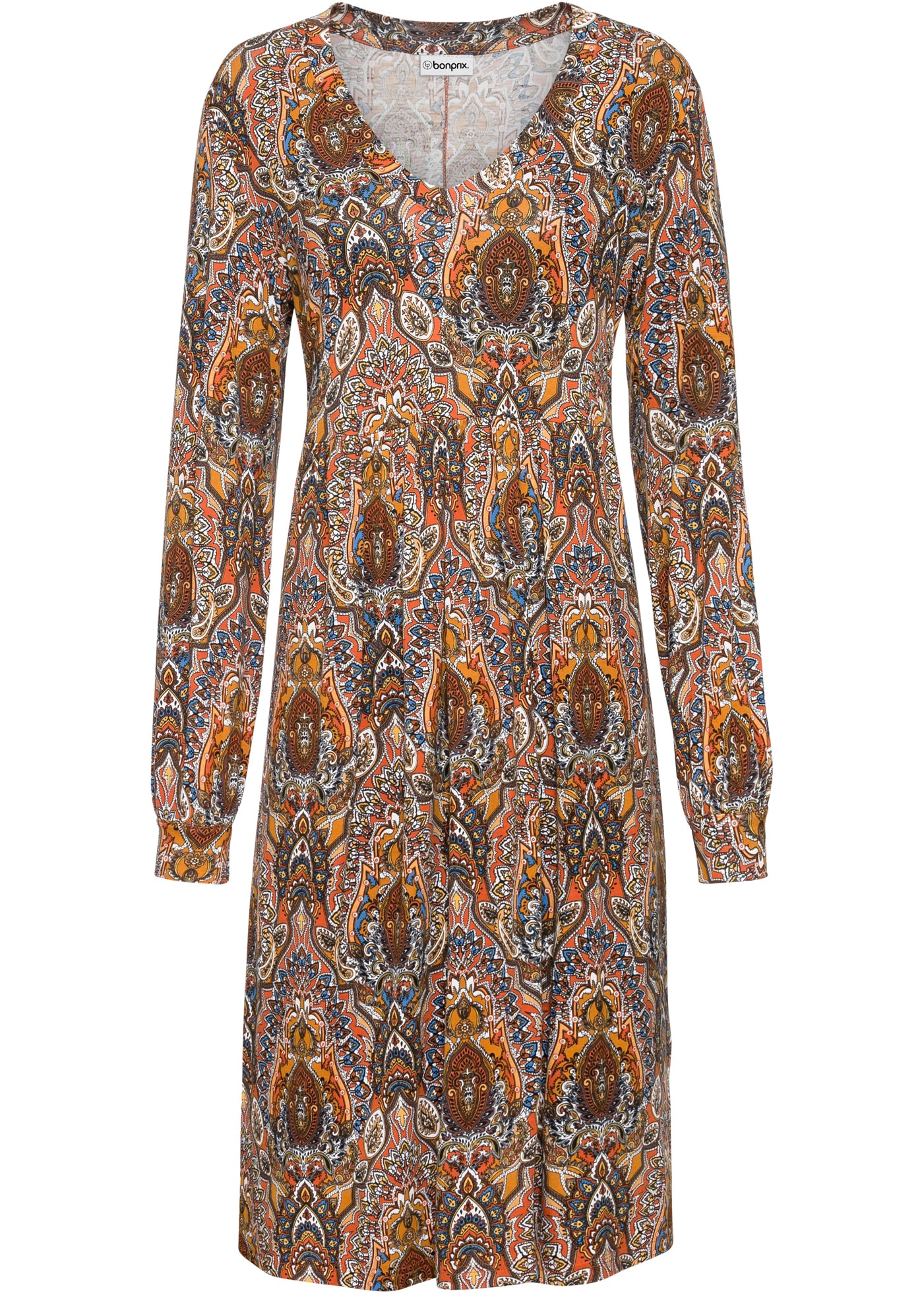 bonprix Jerseykleid für kühle Tage, aus Viskose mit Elasthan, ausgestellte Passform