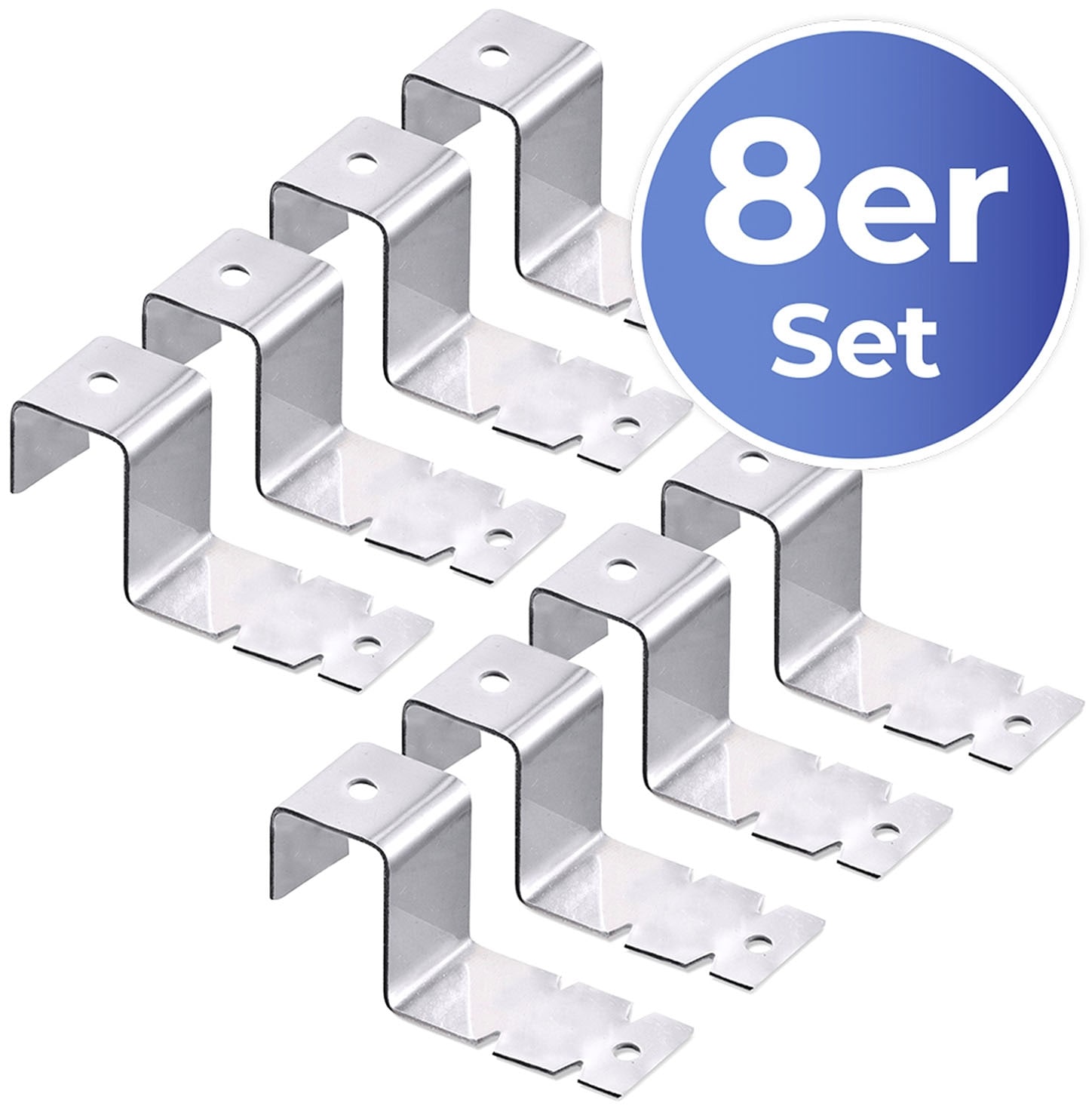 Maximex Fensterhaken »8er Set« zum Einhängen an Fenstern & Türen, für Rahmen bis 1,8 cm, Edelstahl