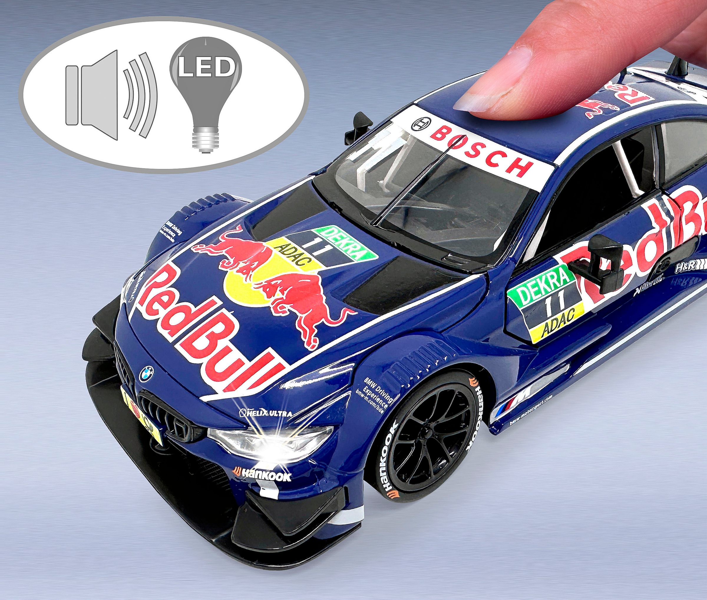 Jamara Spielzeug-Auto »Diecast, BMW M4 DTM blau«, LED Licht; Maßstab 1:24