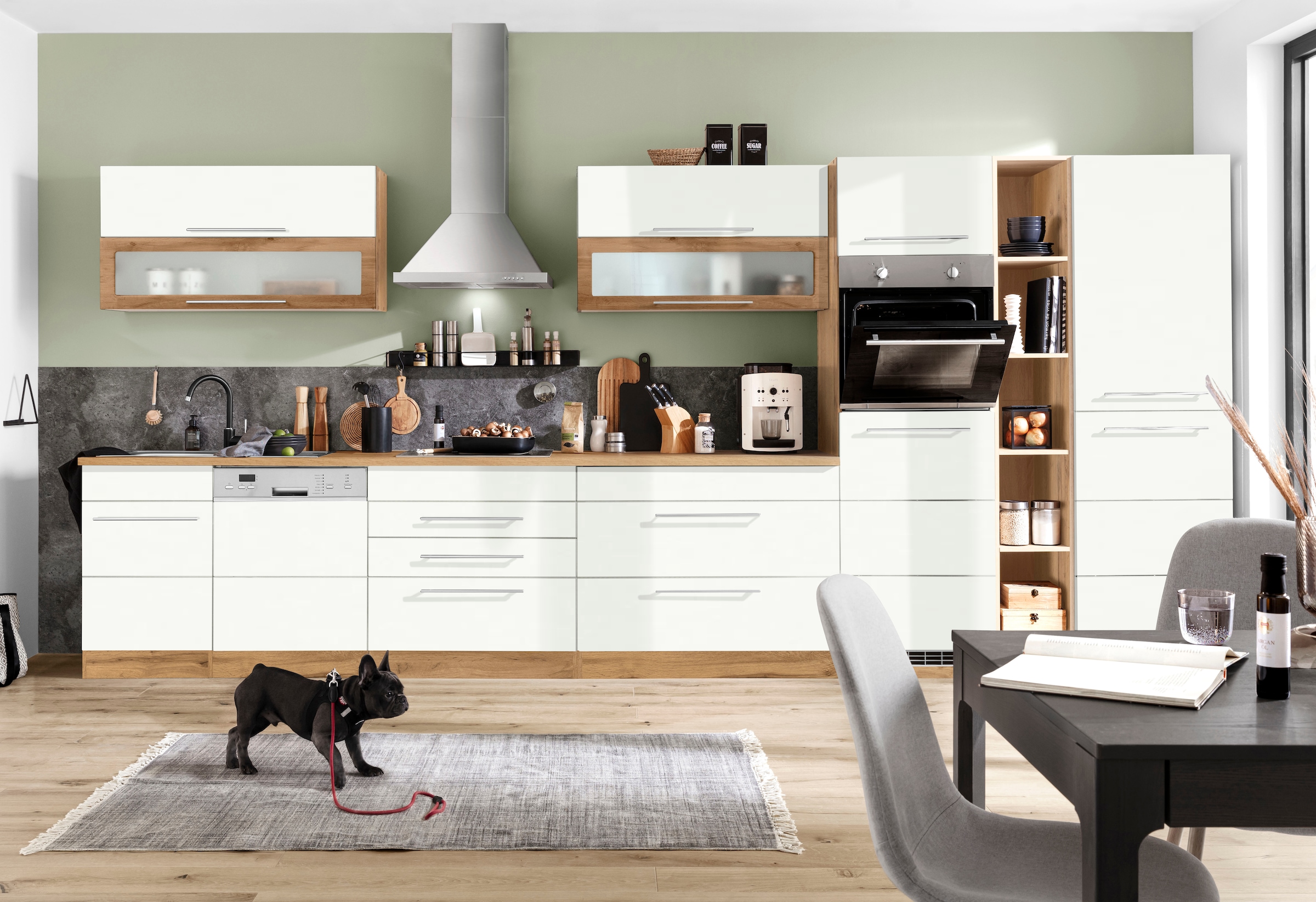 KOCHSTATION Küchenzeile »KS-Wien« Breite 440 cm, wahlweise mit E-Geräten und Induktion