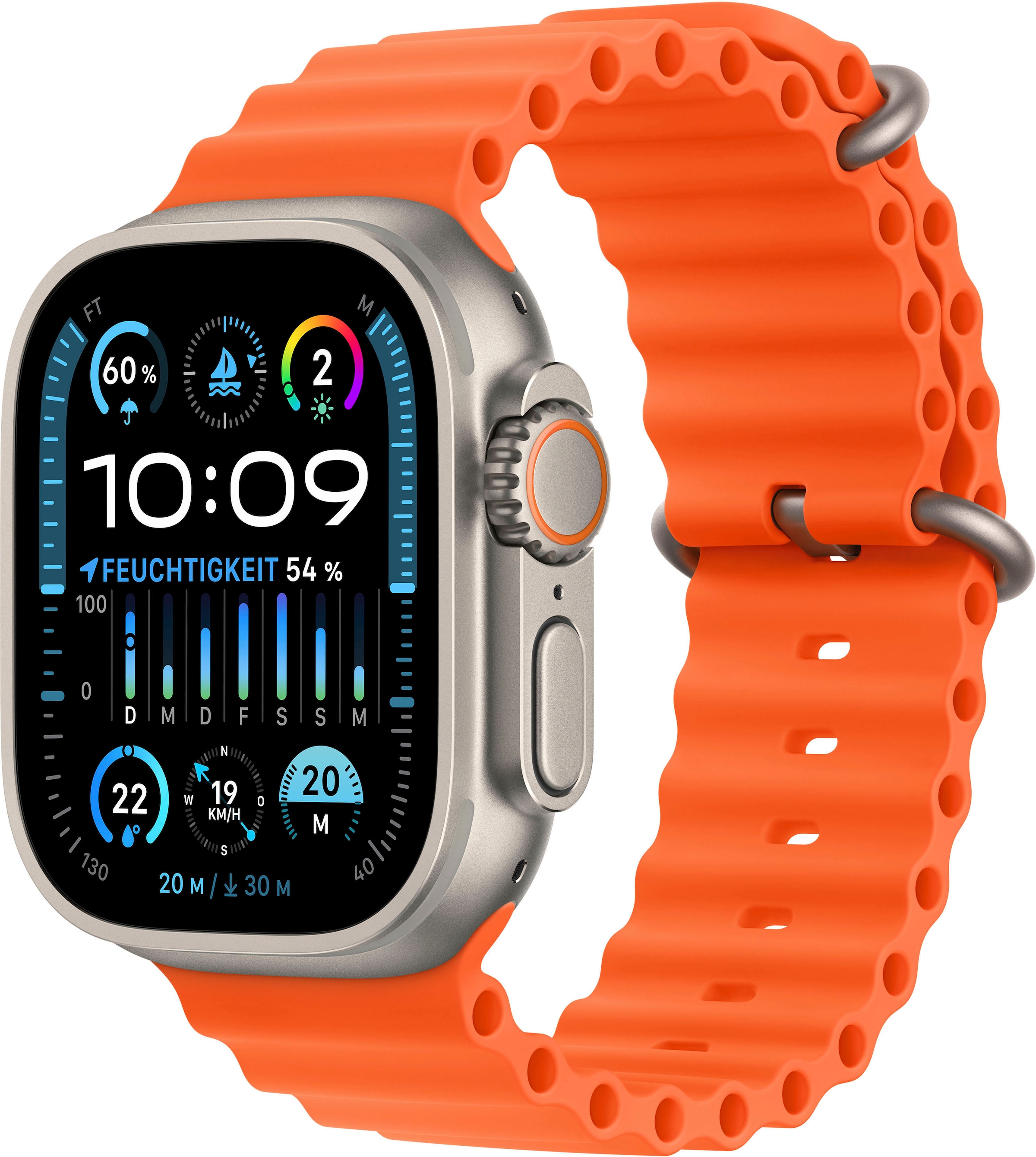 Smartwatch »Watch Ultra 2 GPS 49 mm + Cellular Titanium One-Size«, (Watch OS 10 Ocean...
