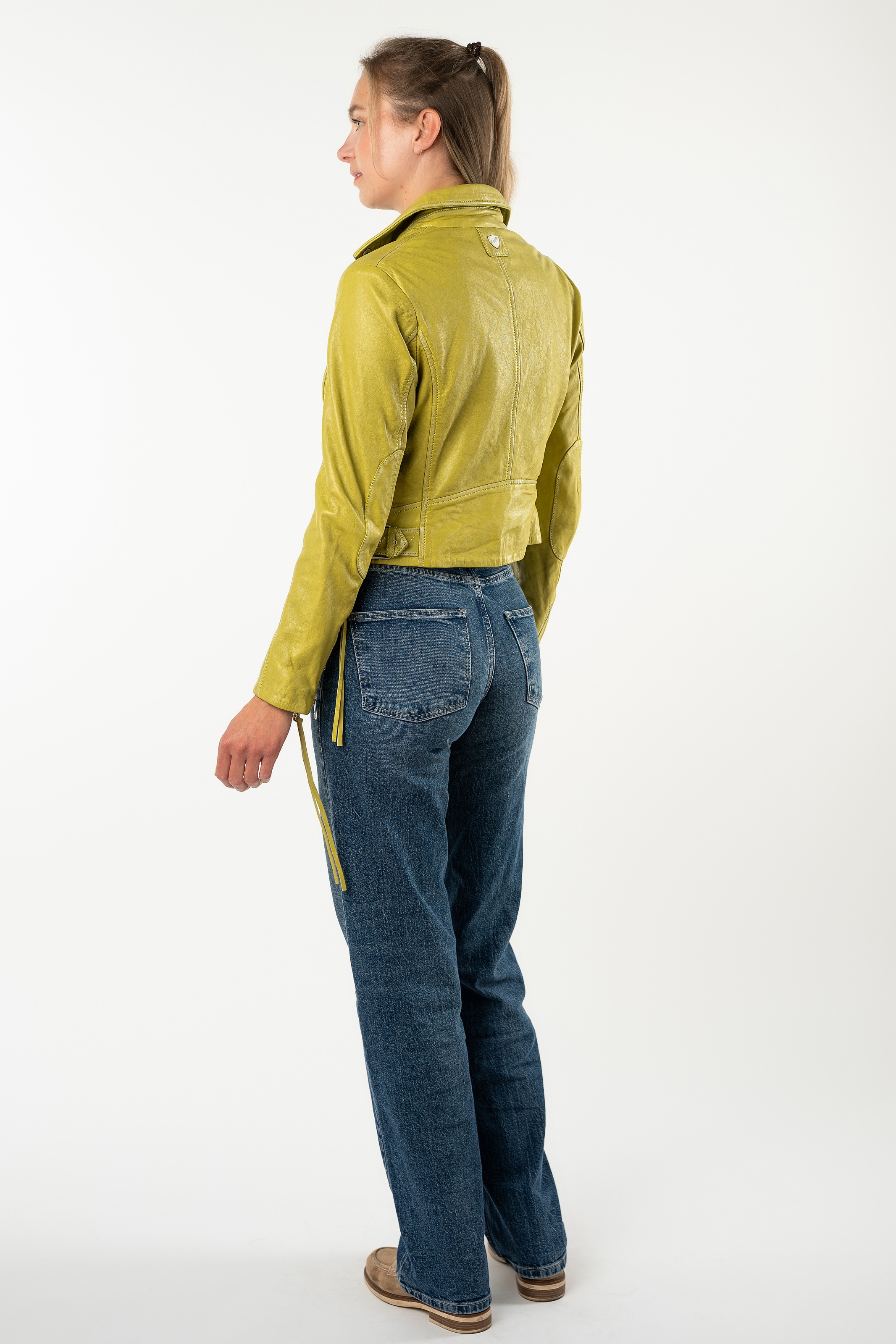 Mauritius Lederjacke »MWBatuh« mit Fransen-Details, Reverskragen