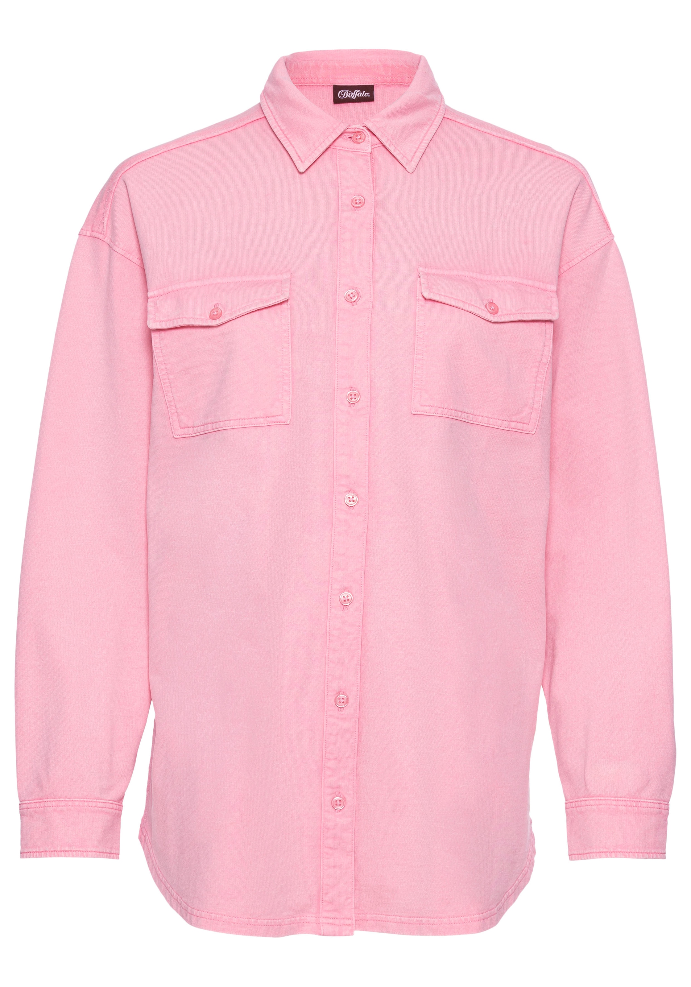 Buffalo Blusenshirt Loungeshirt im Used-Look, Loungewear