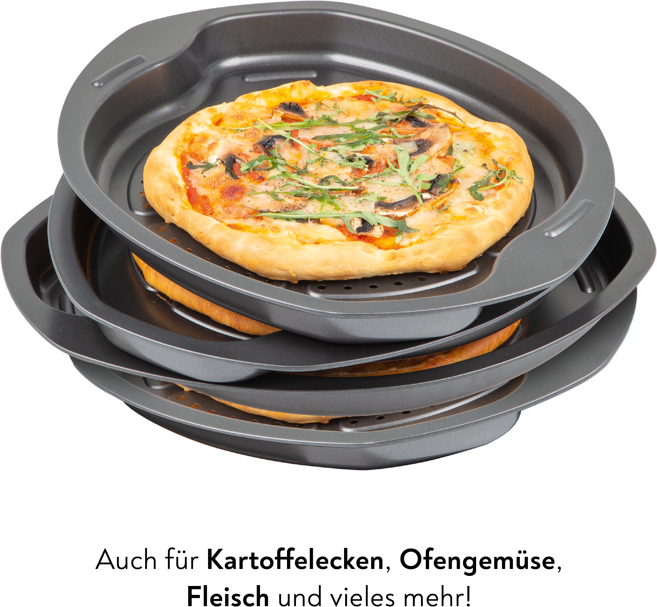 CHG Pizzablech »SENSAZIONE«, Metall, (Set, 4 St.), Made in Germany