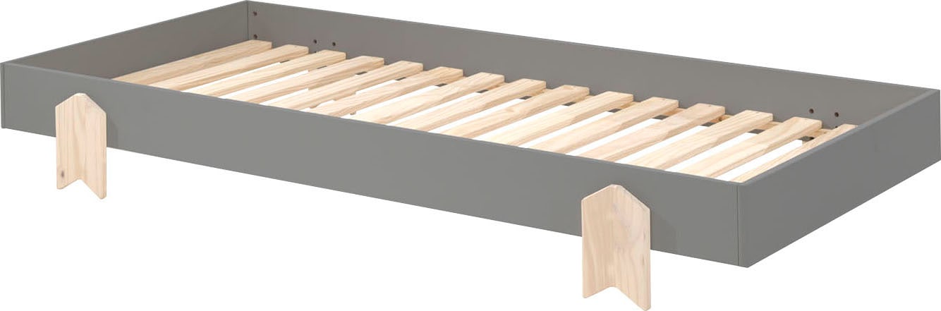 Vipack Kinderbett »Modulo« Made in Europe,  Jugendbett, Einzelbett, Stapelbett mit Füßen in Pfeiloptik