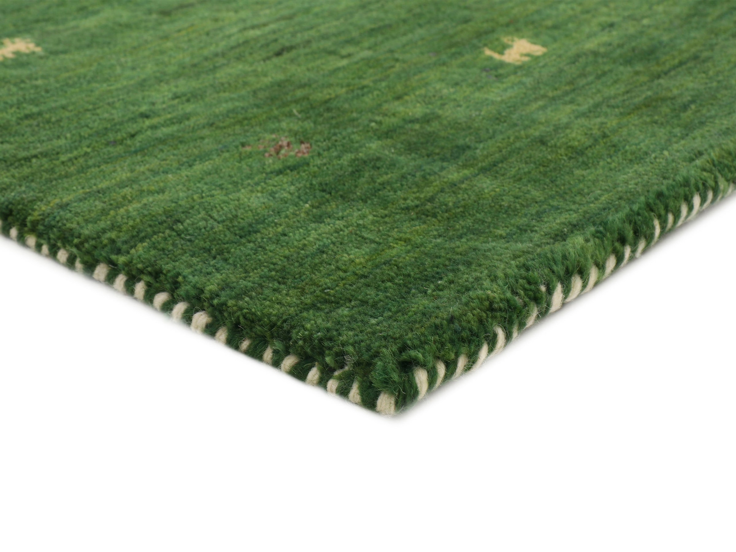 carpetfine Wollteppich »Gabbeh Uni, auch als Läufer und Rund erhältlich«, rechteckig, 15 mm Höhe, reine Wolle, handgewebt, Gabbeh Loom Tiermotiv, große Farbauswahl