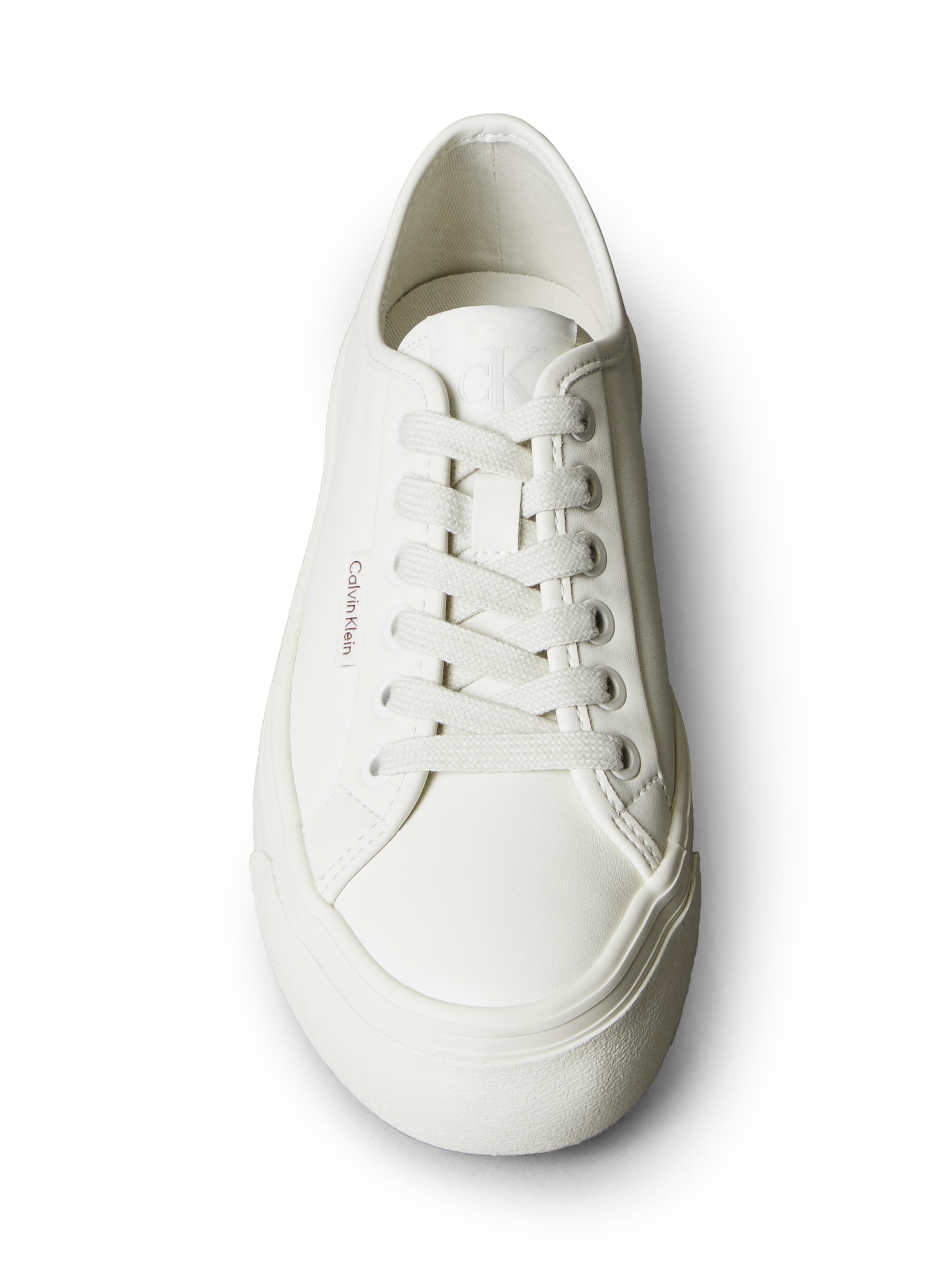 Calvin Klein Jeans Plateausneaker »VULC FLATF LACE UP LTH CK«  Schnürschuh, Halbschuh, Freizeitsneaker mit CK-Logo
