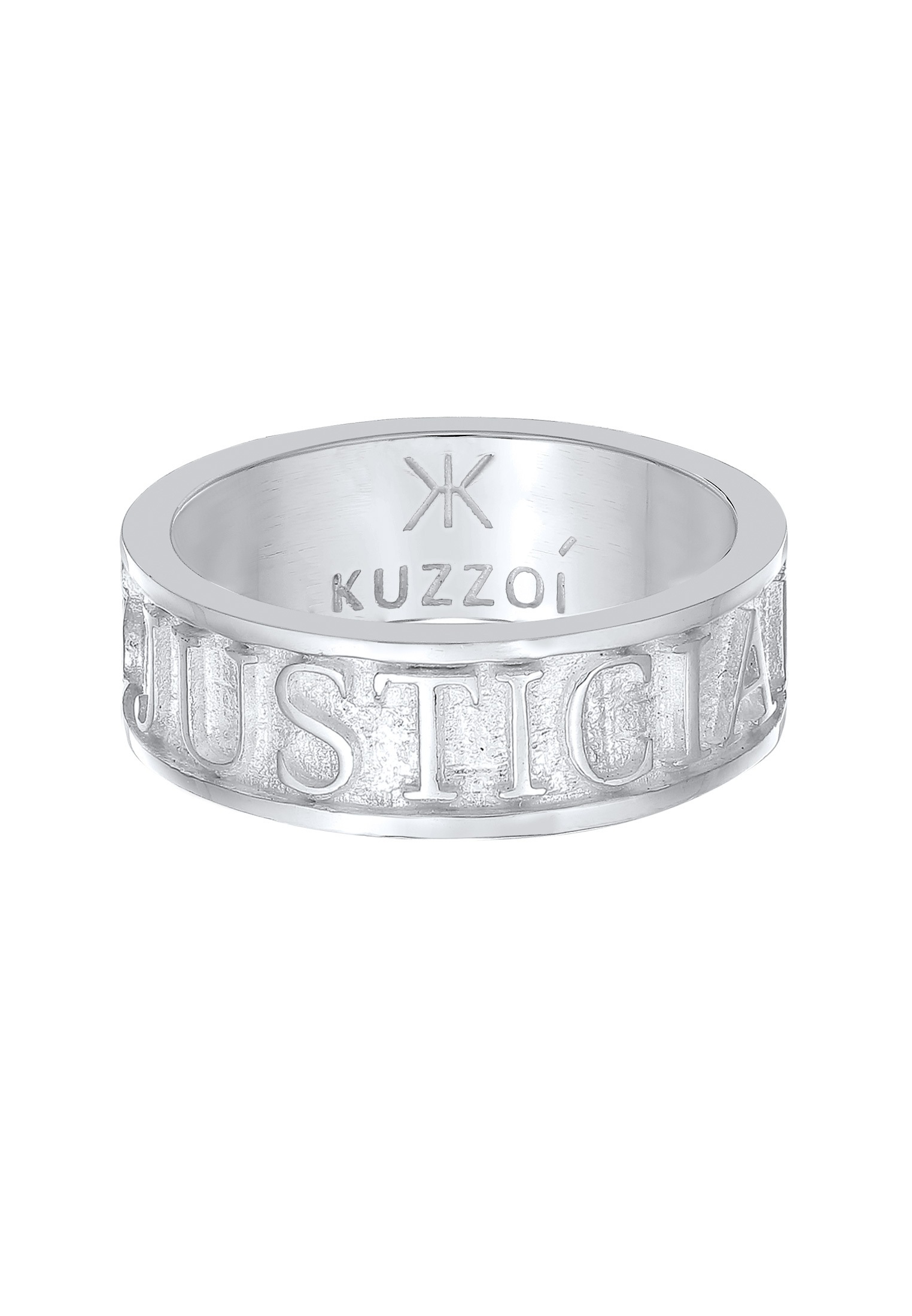 Kuzzoi Silberring »Ring Herren Bandring Schriftzug 925 Silber«