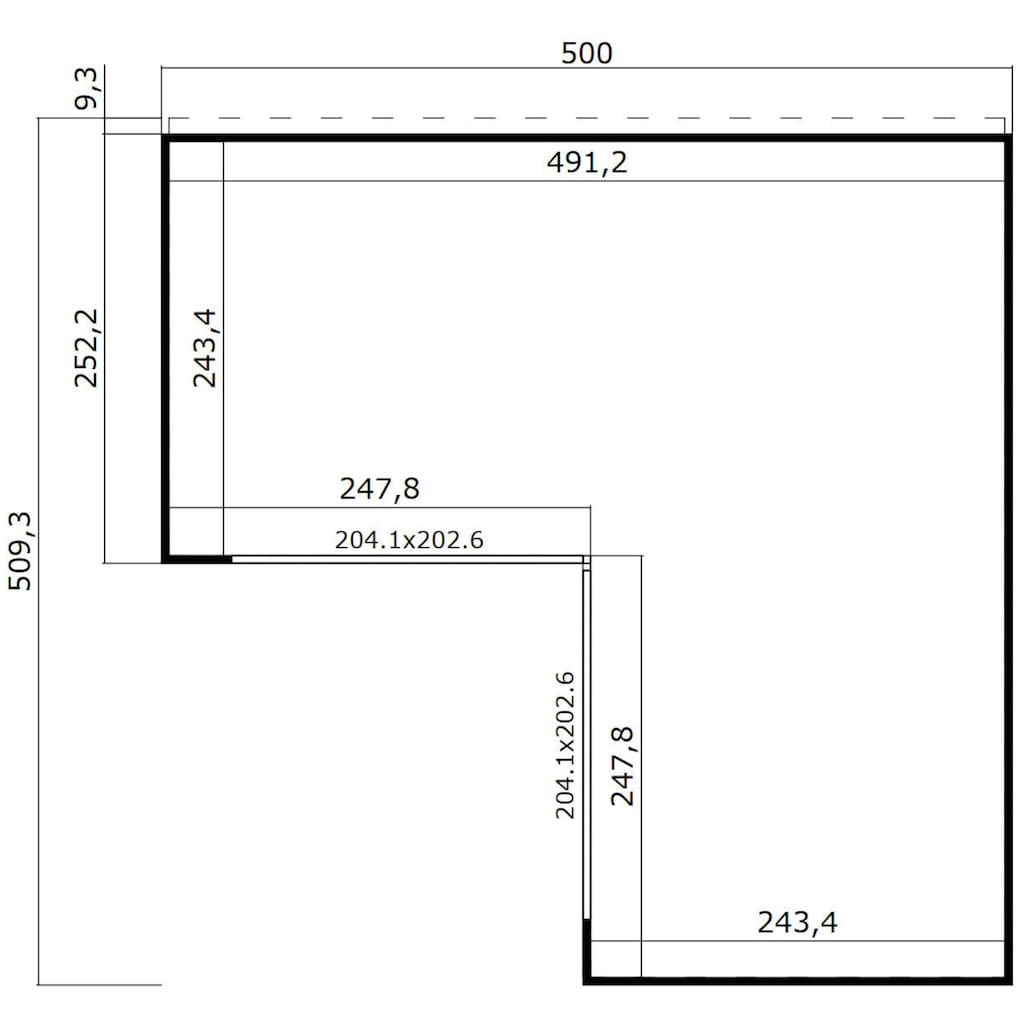 LASITA MAJA Gartenhaus »DOMEO 6 CARBONGRAU/ANTHRAZIT«, (Set)