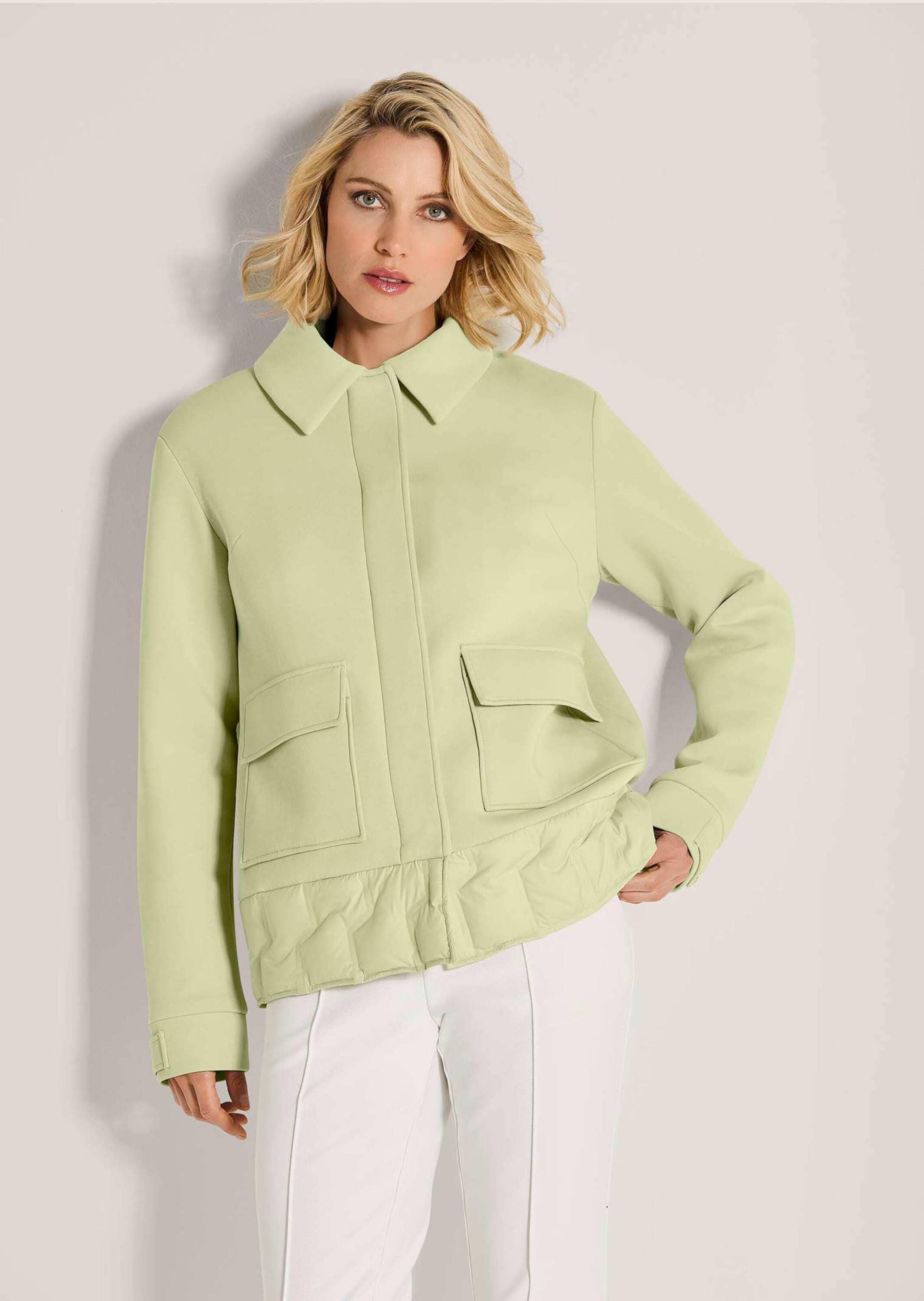MADELEINE Kurzjacke »Scuba-Jacke Kurzjacke mit Druckknopfverschluss« Materialmix - Stepp und Scuba Jersey