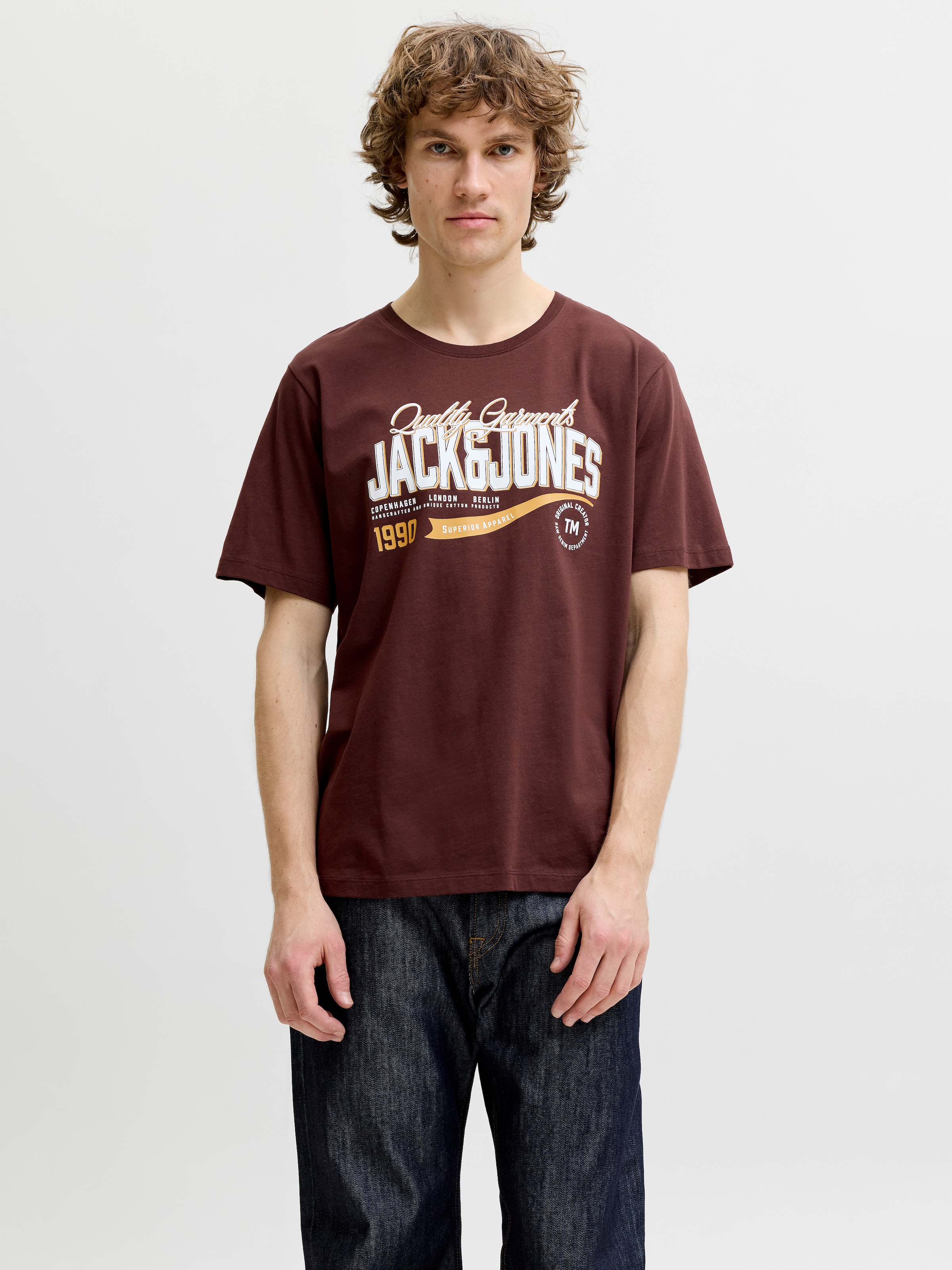 Jack & Jones T-Shirt »JJELOGO TEE SS O-NECK 2 COL AW26 SN« Baumwolle, regular fit
