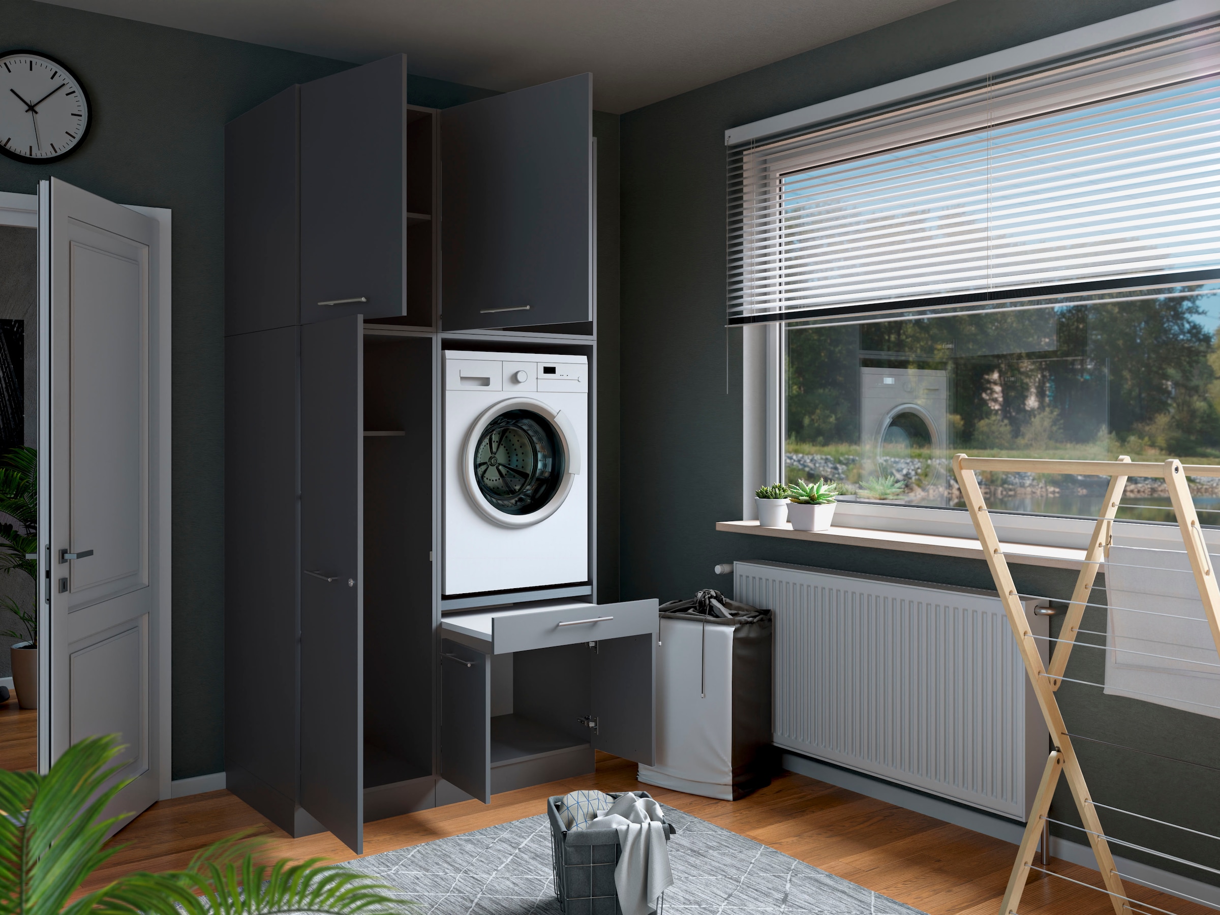 Laundreezy Mehrzweckschrank-Set »Laundreezy, 4-tlg. Mehrzweckschrank-Set B/H/T 118/238/68 cm« 4 Stk. tlg.