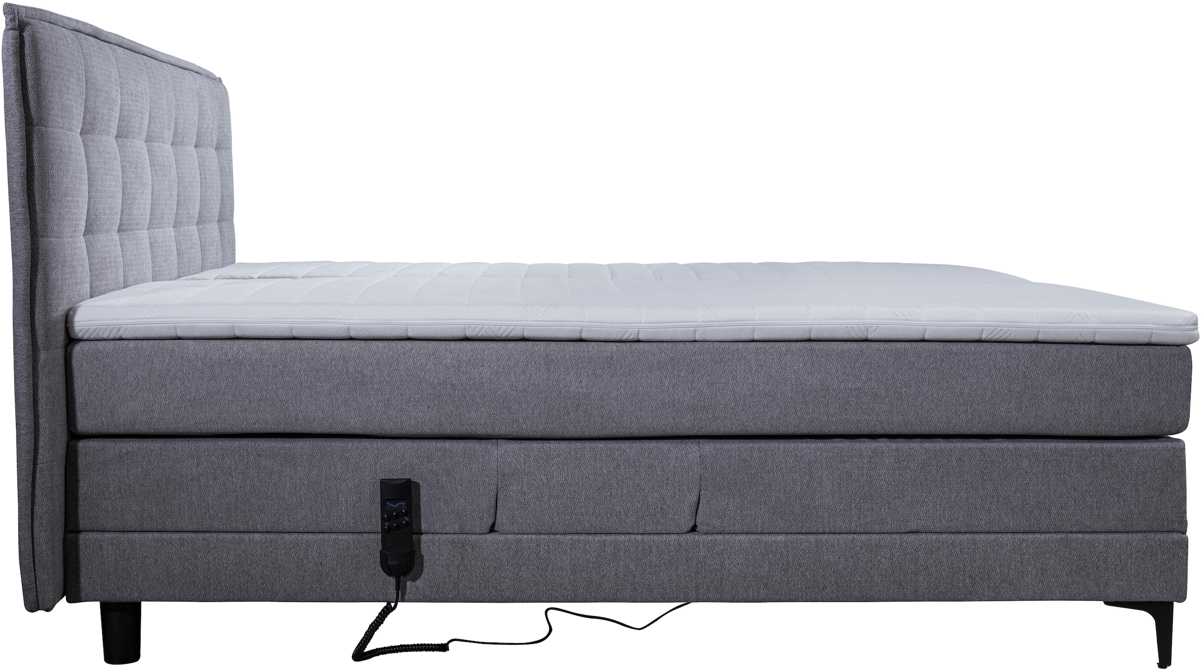 alina Boxspringbett »Edward« 180x200cm, mit motorischer Verstellung, inklusive Matratze und Topper