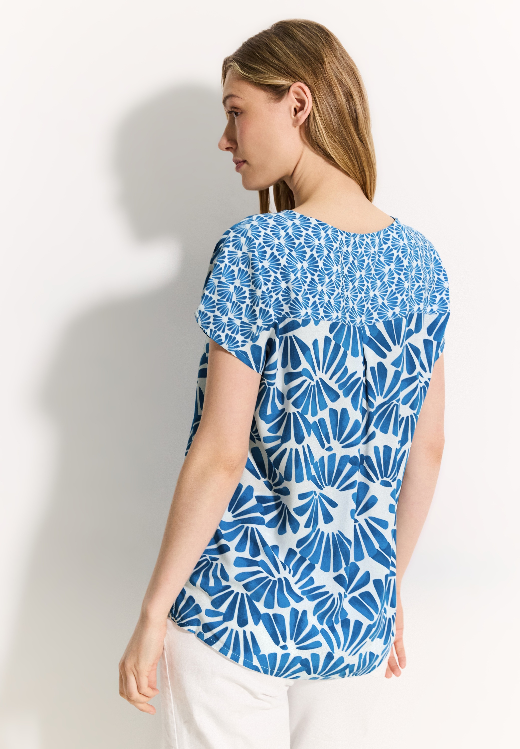 Cecil Kurzarmbluse, mit All-Over Print