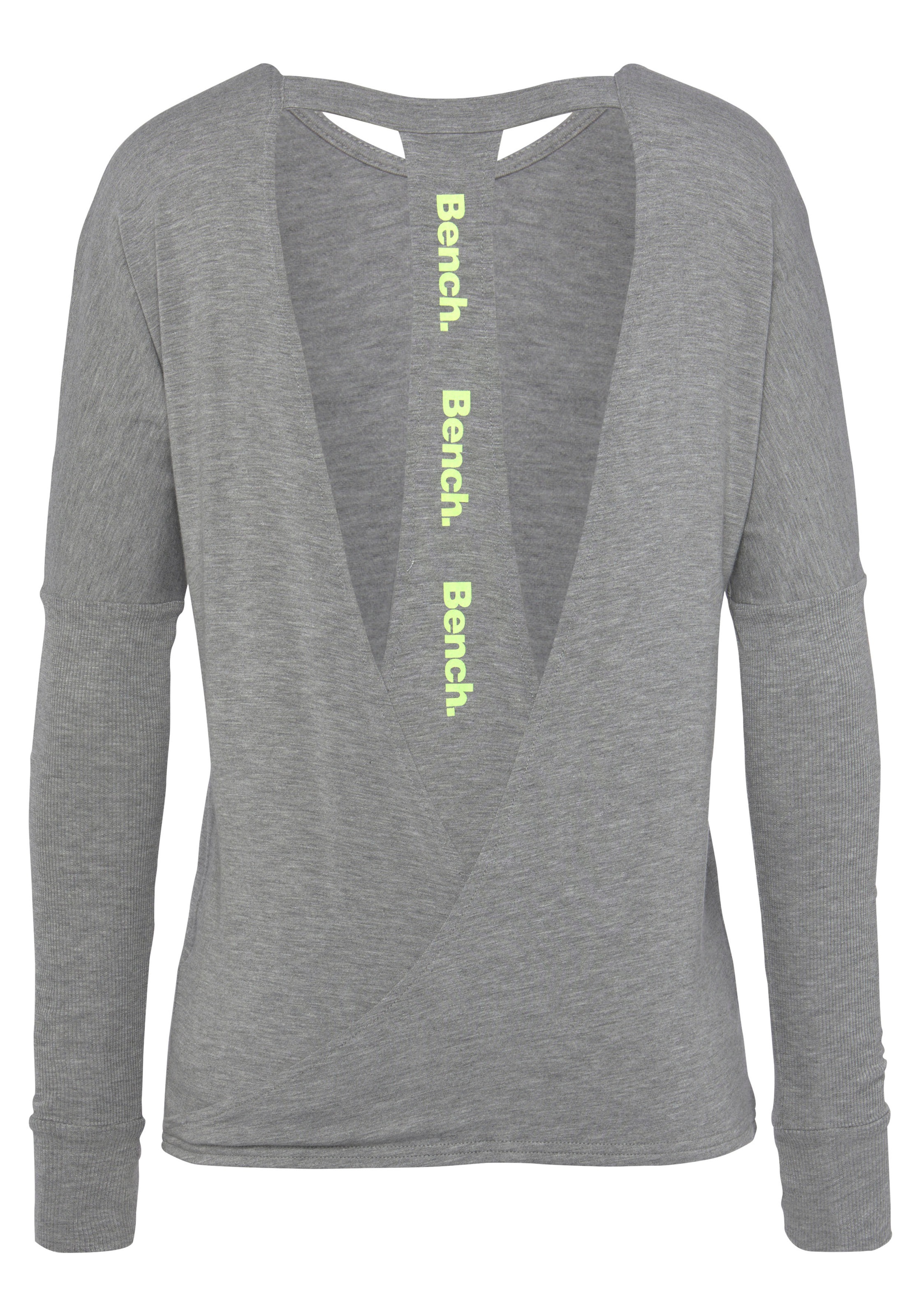 Bench. Langarmshirt, mit tiefem Rückenausschnitt